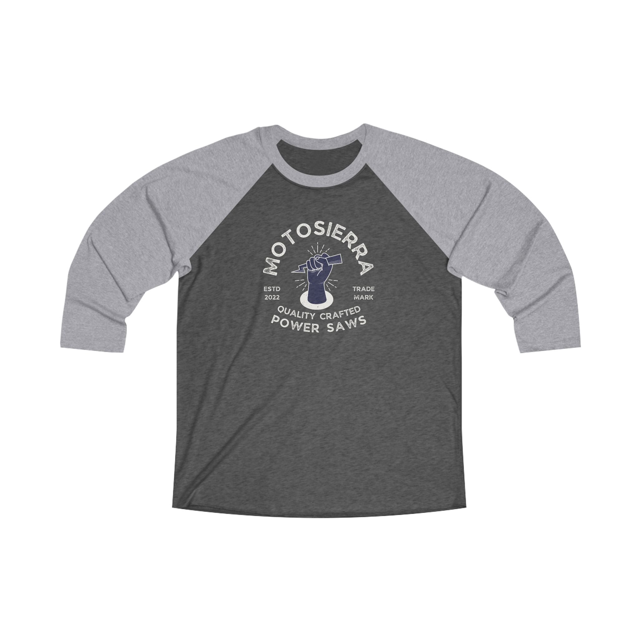 MotoSierra Power Saws Unisex Tri-Blend 3\4 Raglan Tee