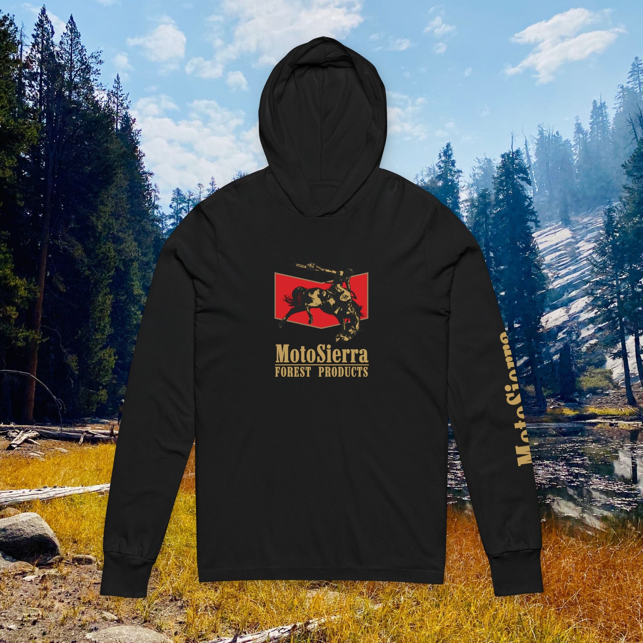 MotoSierra Forest Products Unisex Hooded Long Sleeve Tee