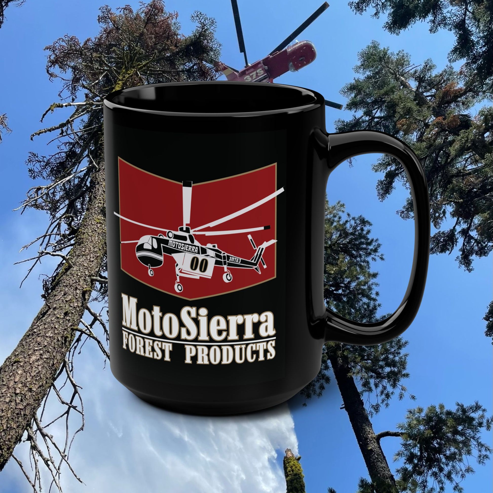 Da Crane 15oz Black Mug - Perfect for Outdoor Enthusiasts