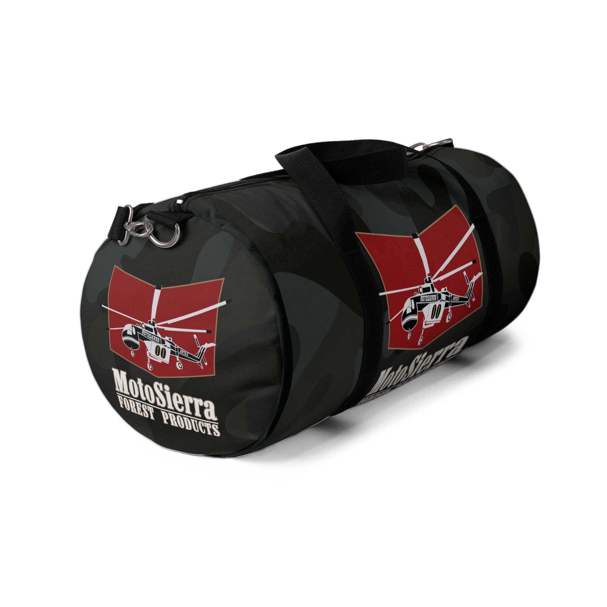 Black Camo Crane Logo Duffel Bag - Perfect for Gym, Travel, Outdoor Gifts