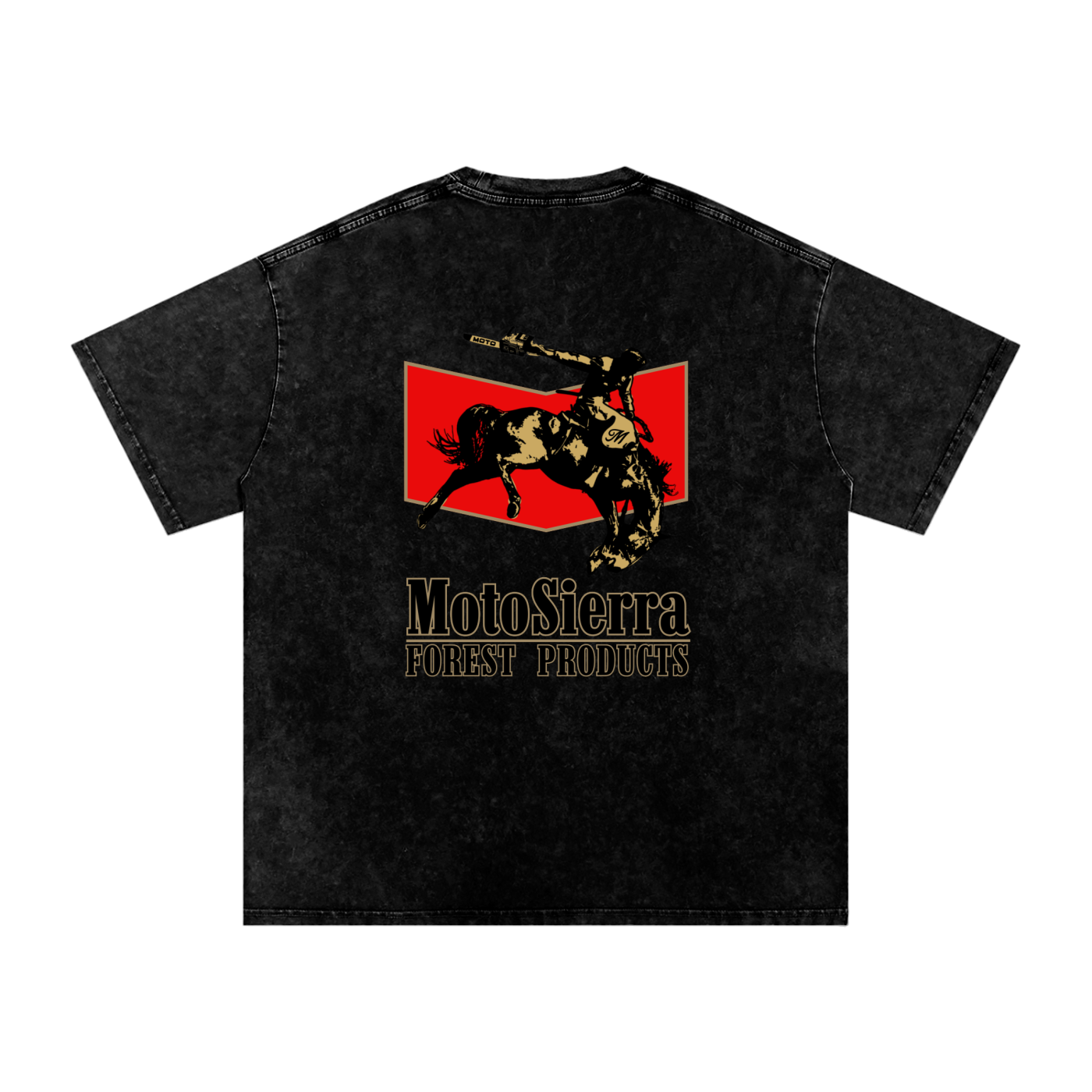 Cowboy Acid Wash Oversize T-Shirt - 250 GSM