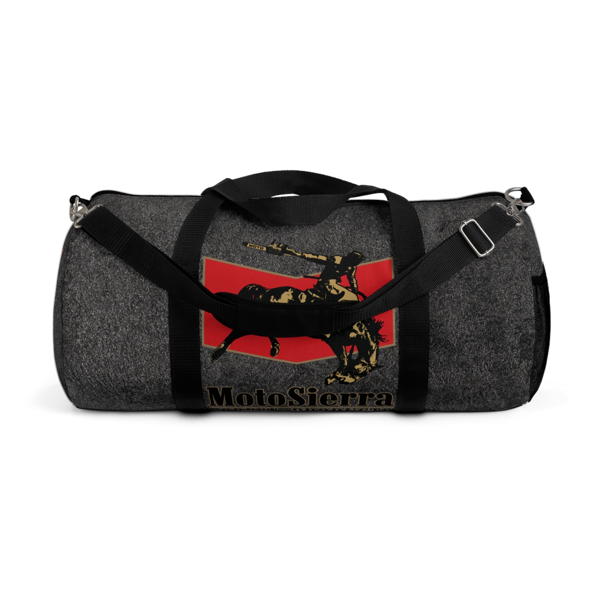 Space Dust Cowboy Logo Motosierra Adventure Duffel Bag - Perfect for Gym, Travel, Outdoor Activities, Weekend Getaway, Gifts