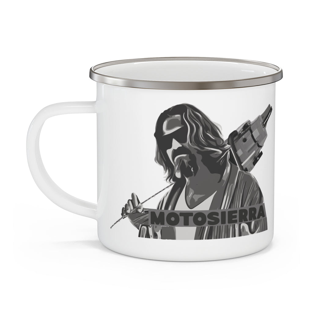 White Russian Enamel Camping Mug