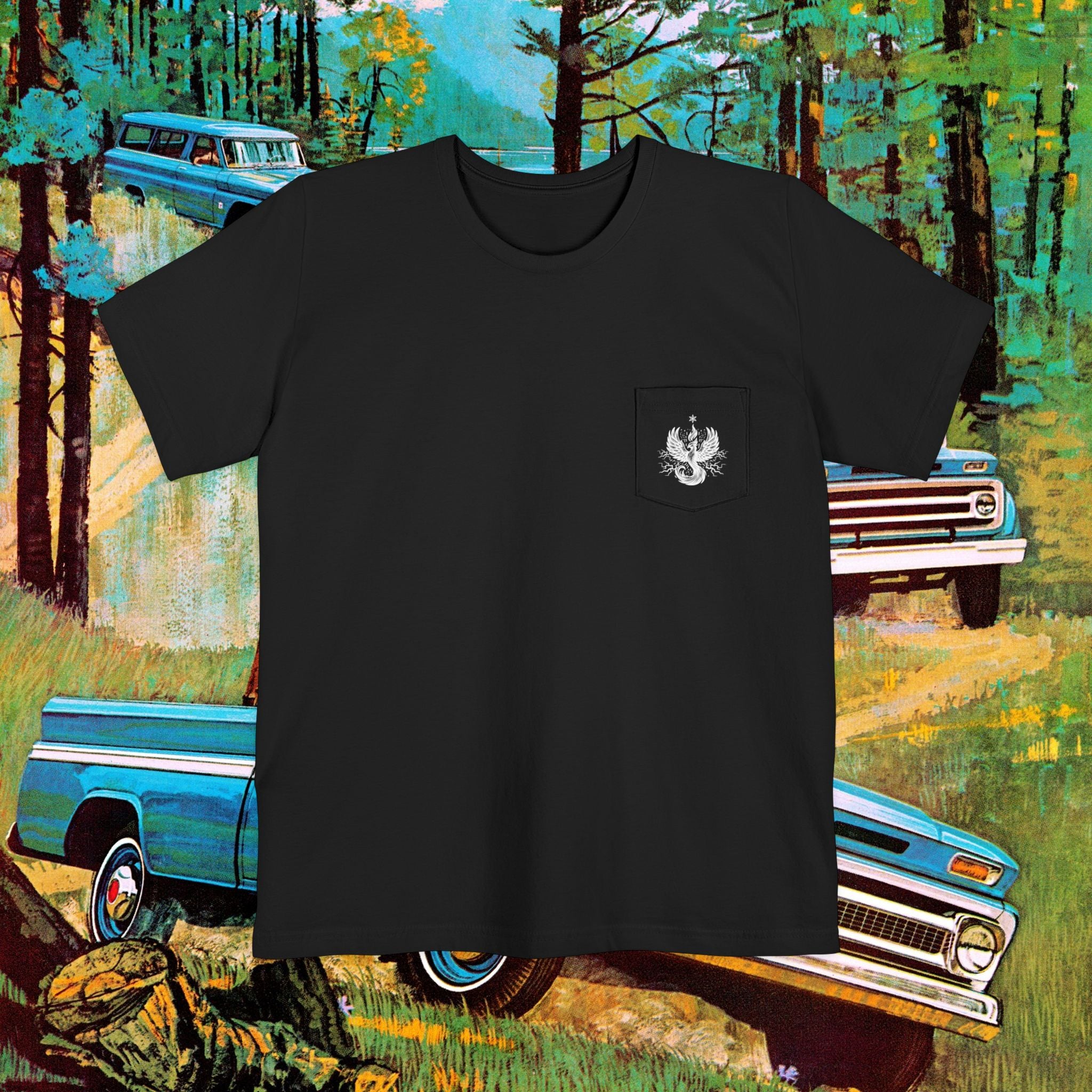 Thunderbird Vintage-Inspired Unisex Pocket T-Shirt