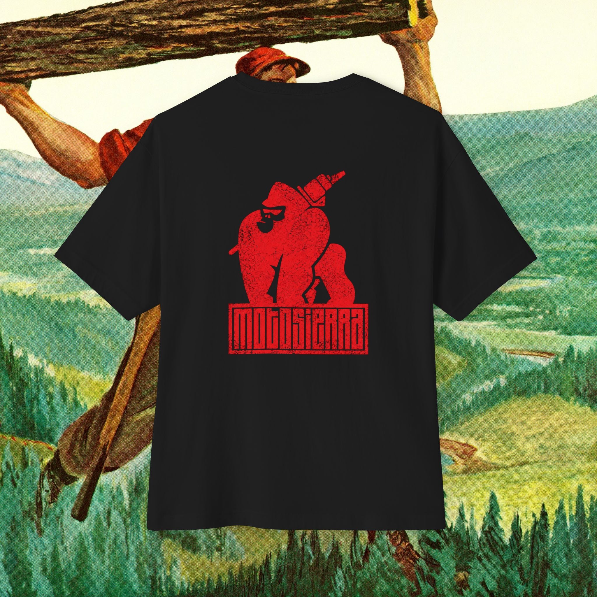 Skilled Labor Red Unisex Oversized Boxy Tee