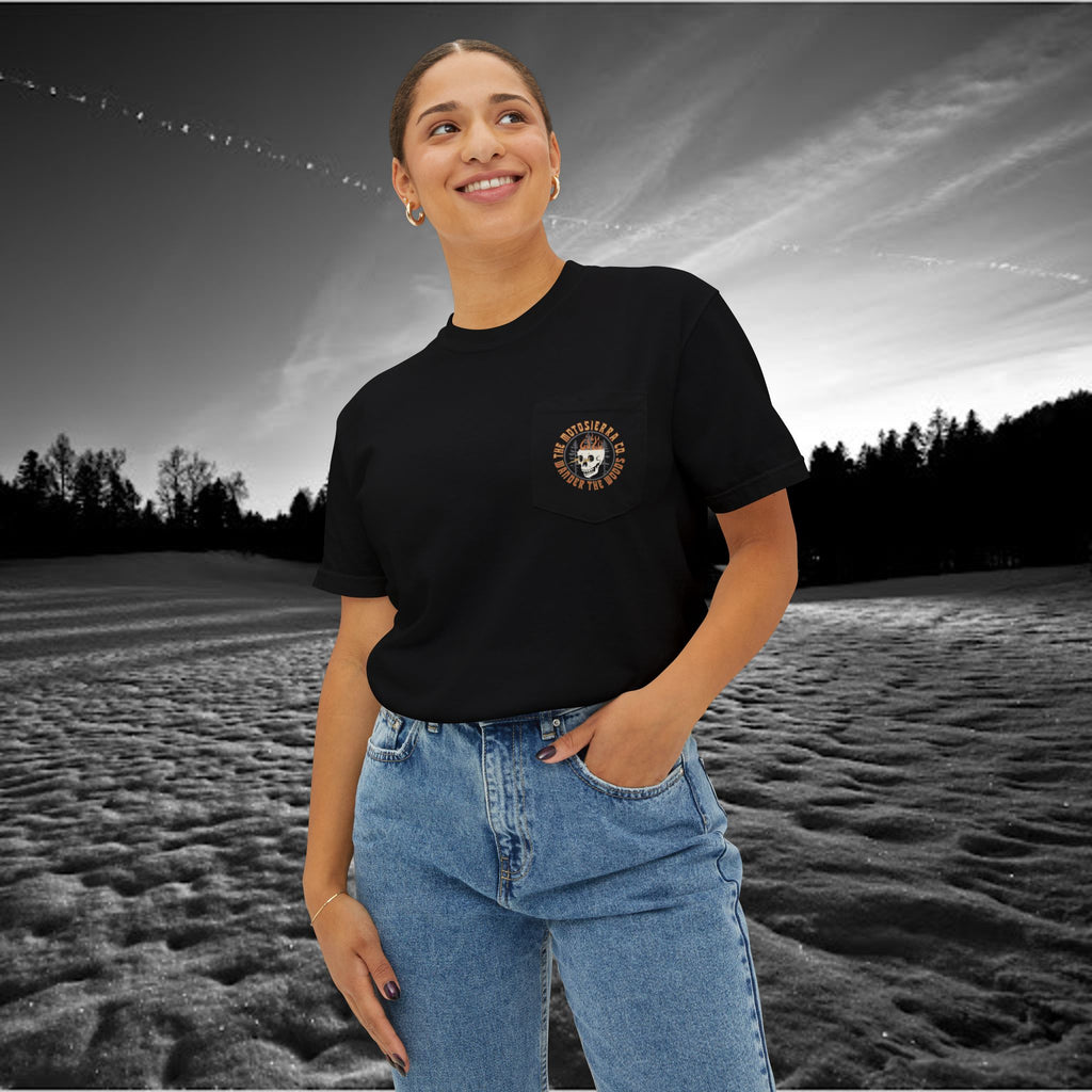 Lightning Bust  Unisex Pocket T-Shirt - Premium Garment-Dyed Tee