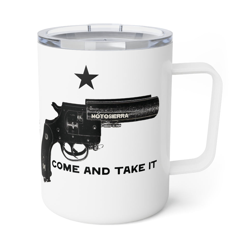 Come and Take It Very Pistol Insulated Travel Mug, Camping Coffee Cup