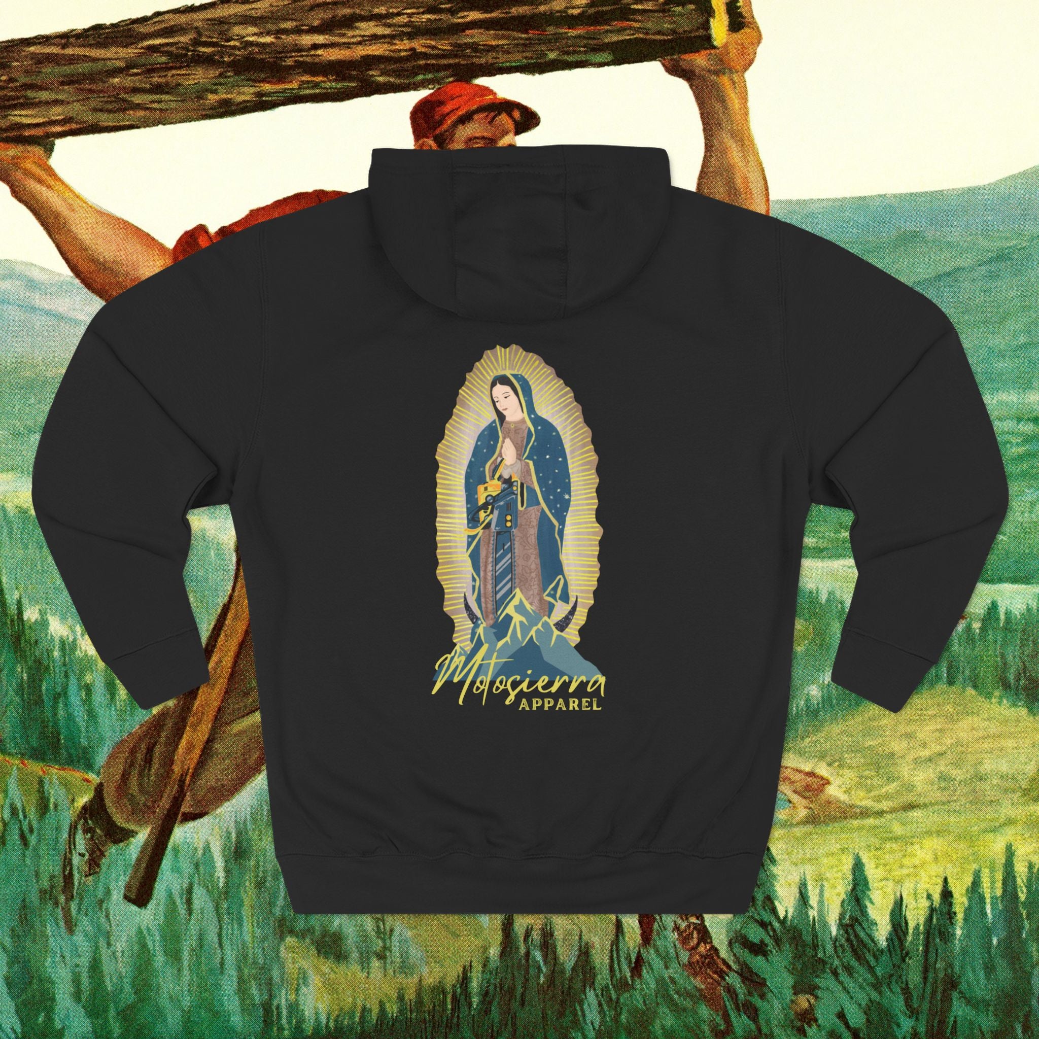 Guadalupe Three-Panel Fleece Hoodie