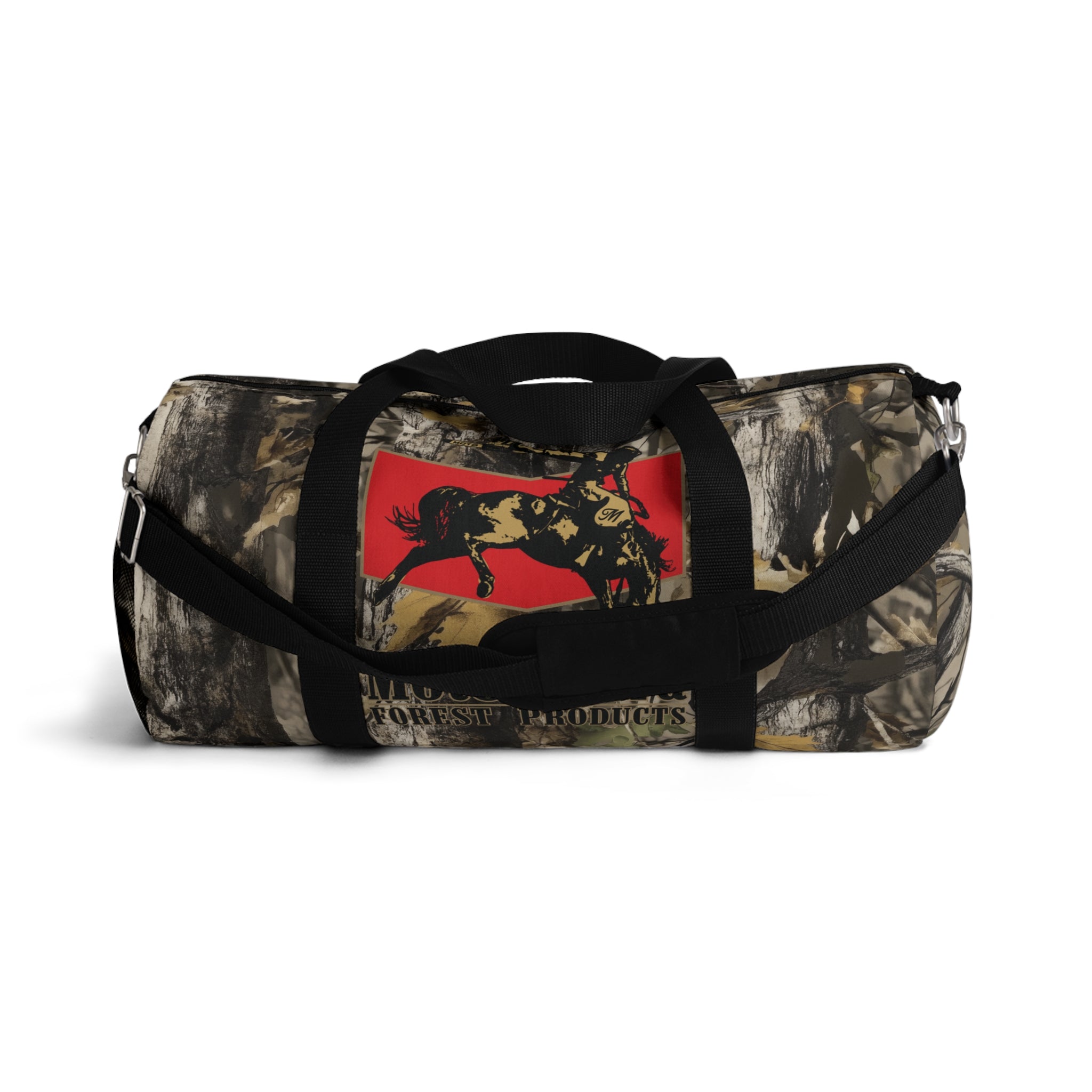 Tree Camo Kestrel Logo Motosierra Adventure Duffel Bag - Perfect for Gym, Travel, Outdoor Activities, Weekend Getaway, Gifts
