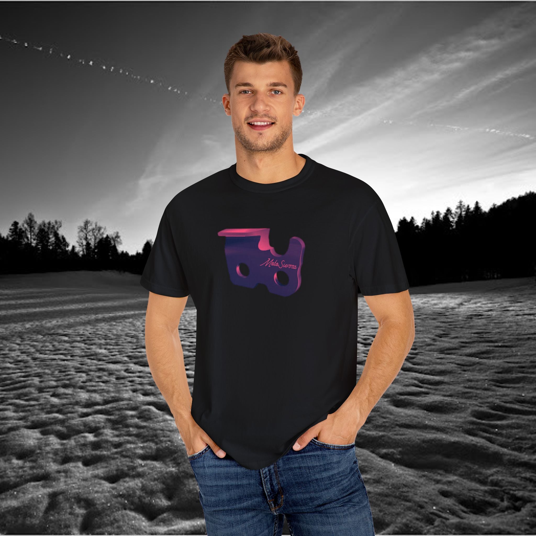 Cutter Garment-Dyed T-Shirt with Artistic Print, Casual Wear, Unique Gift, Streetwear, Graphic Tee, All-Occasion Style