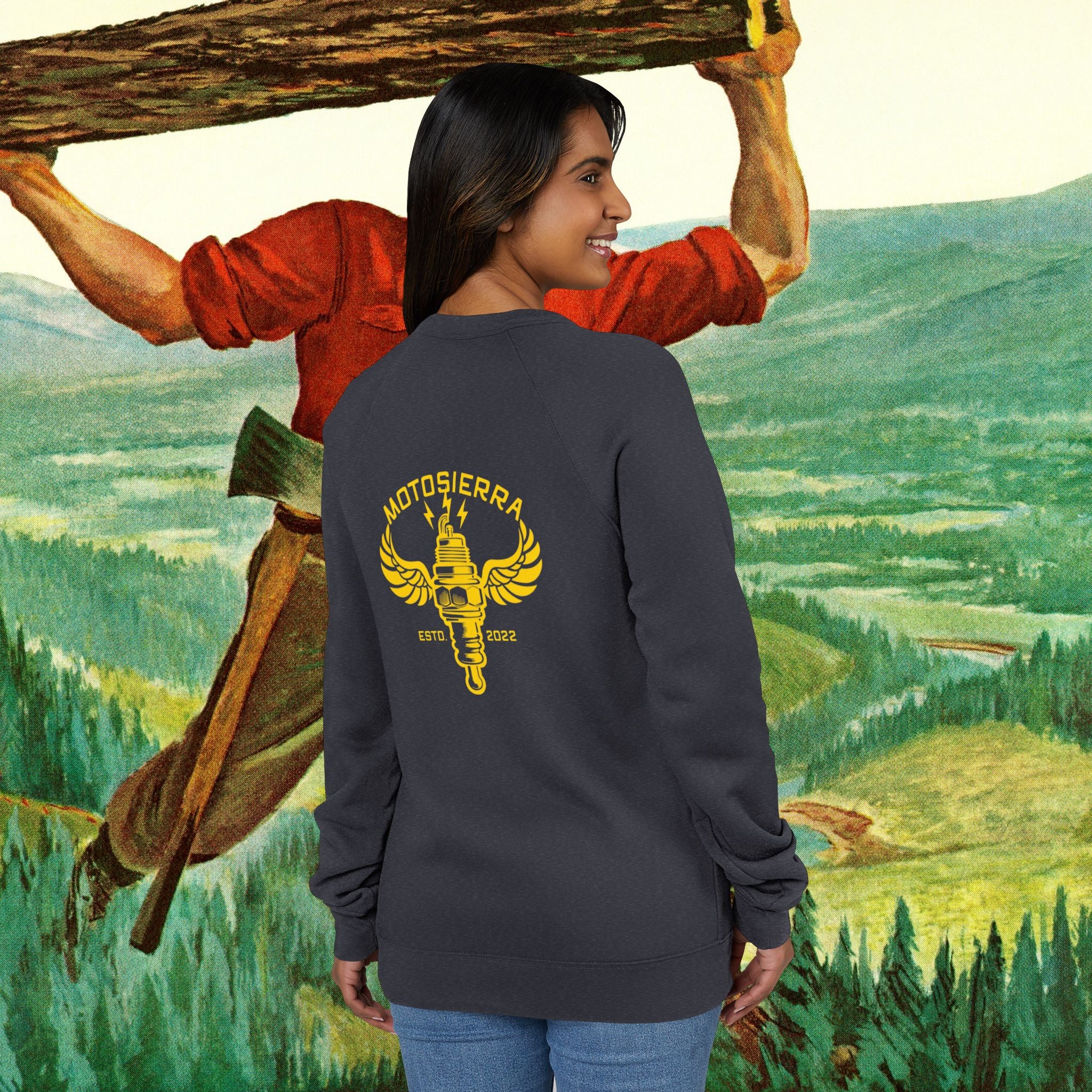 NGK Unisex Sponge Fleece Raglan Sweatshirt