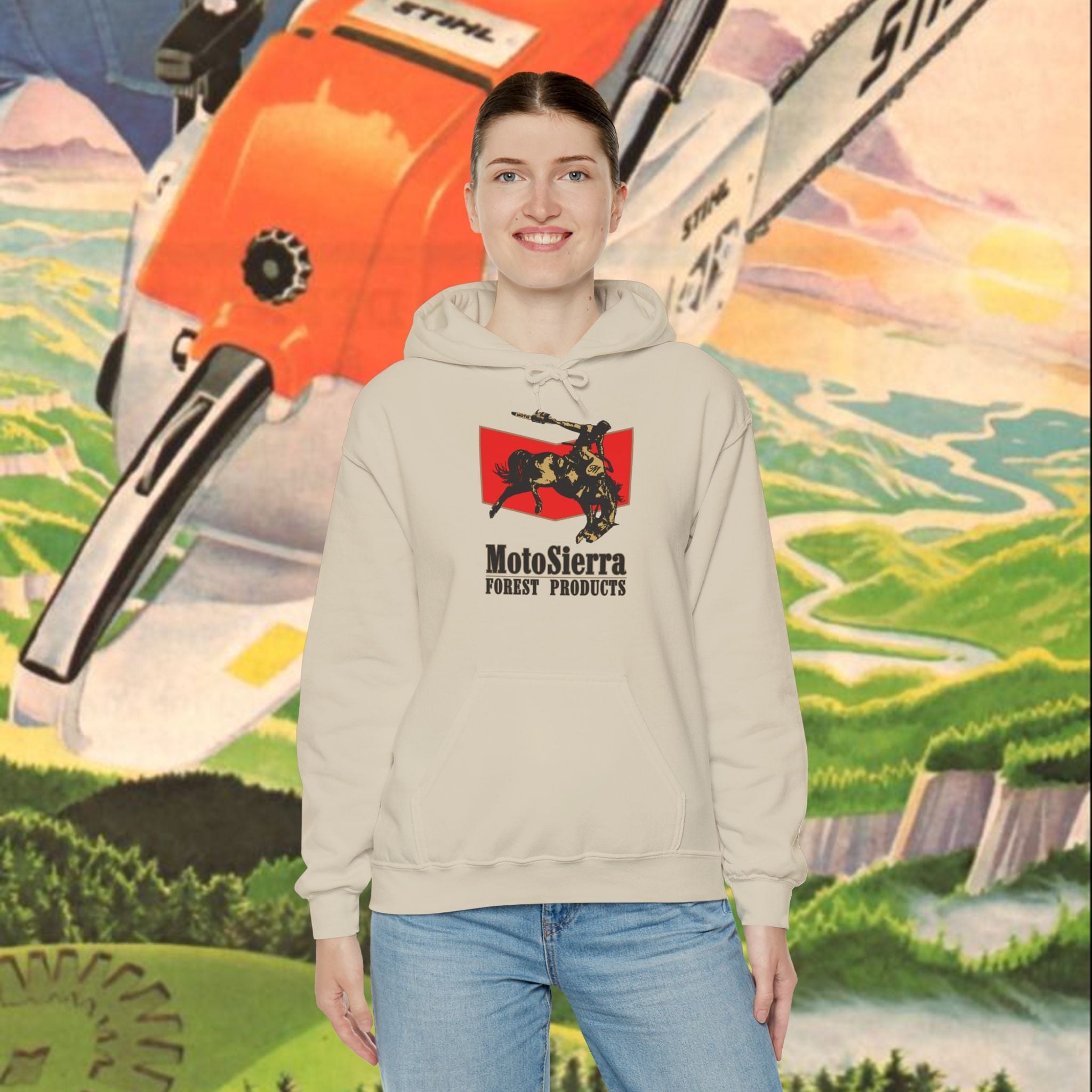 EUROPE ONLY Chevron Cowboy Logo Unisex Heavy Blend™ Hooded Sweatshirt