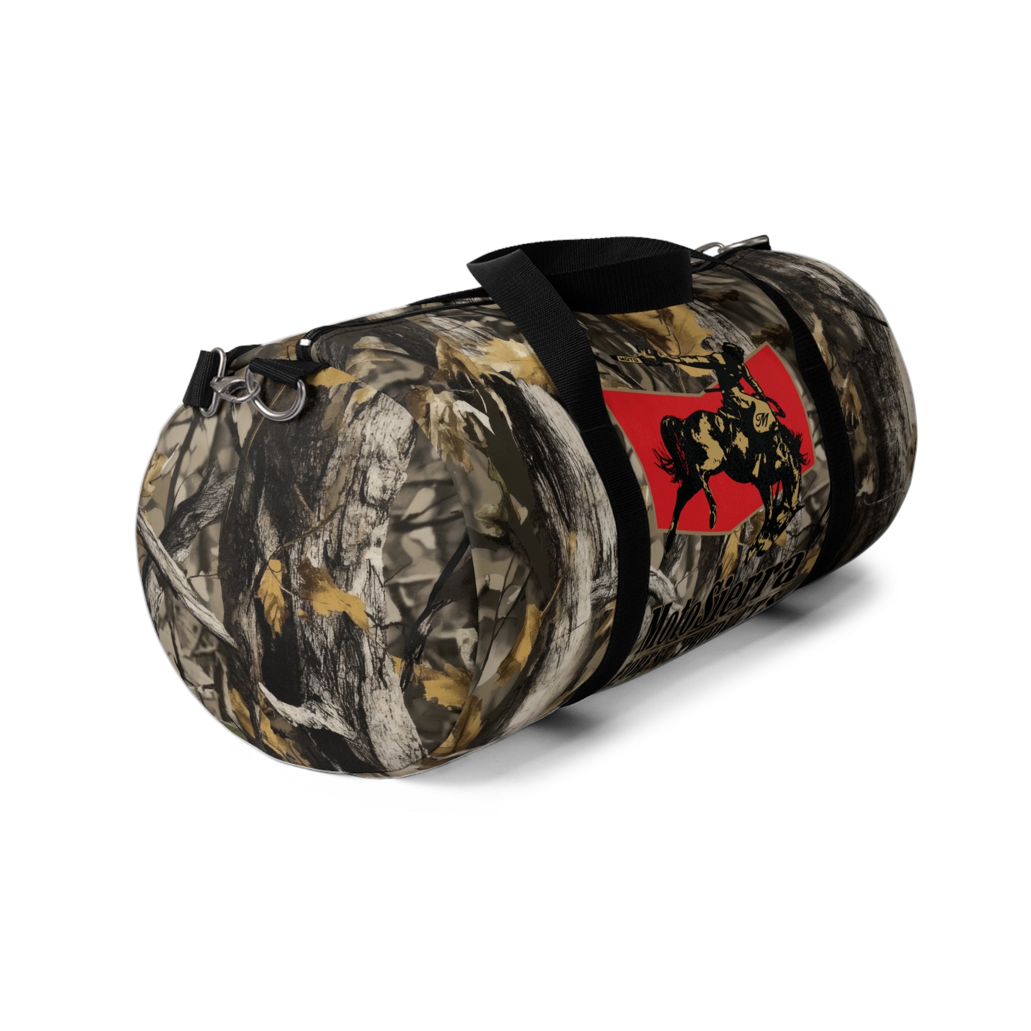 Tree Camo Kestrel Logo Motosierra Adventure Duffel Bag - Perfect for Gym, Travel, Outdoor Activities, Weekend Getaway, Gifts