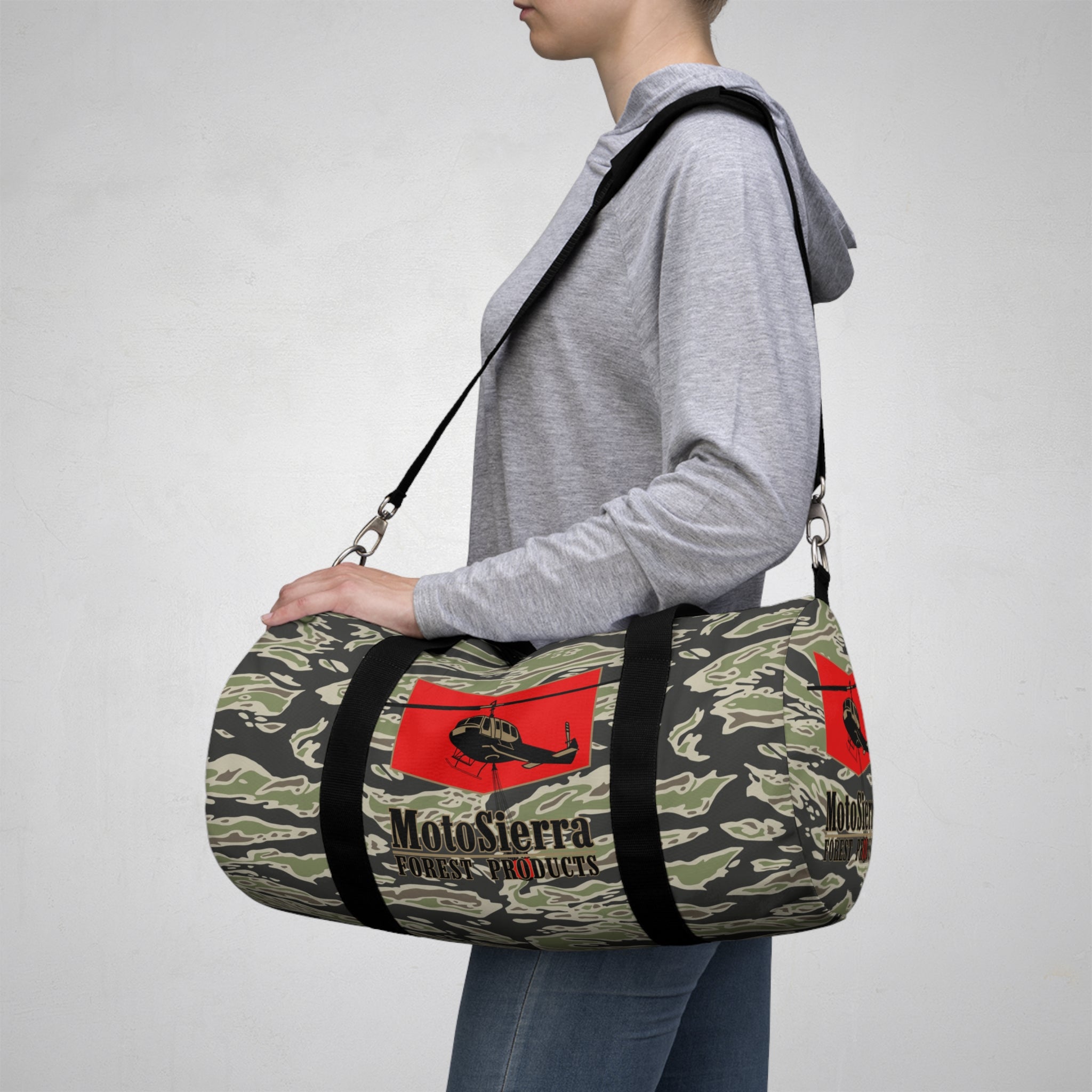 Tiger Stripe Duffel Bag for Outdoor Adventures, Travel & Gym, Stylish Military-Inspired Gear, Durable Weekender Bag