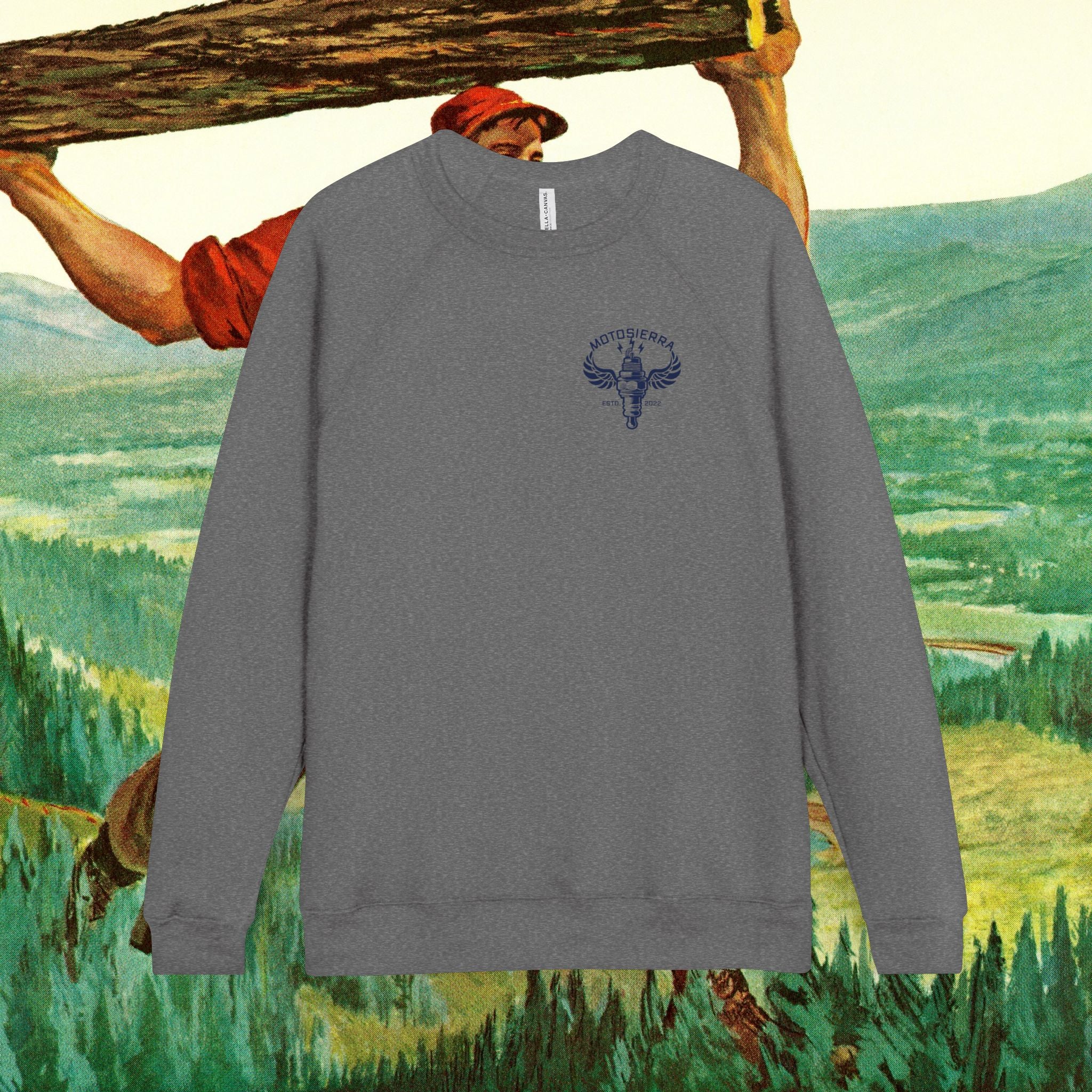 NGK Unisex Sponge Fleece Raglan Sweatshirt