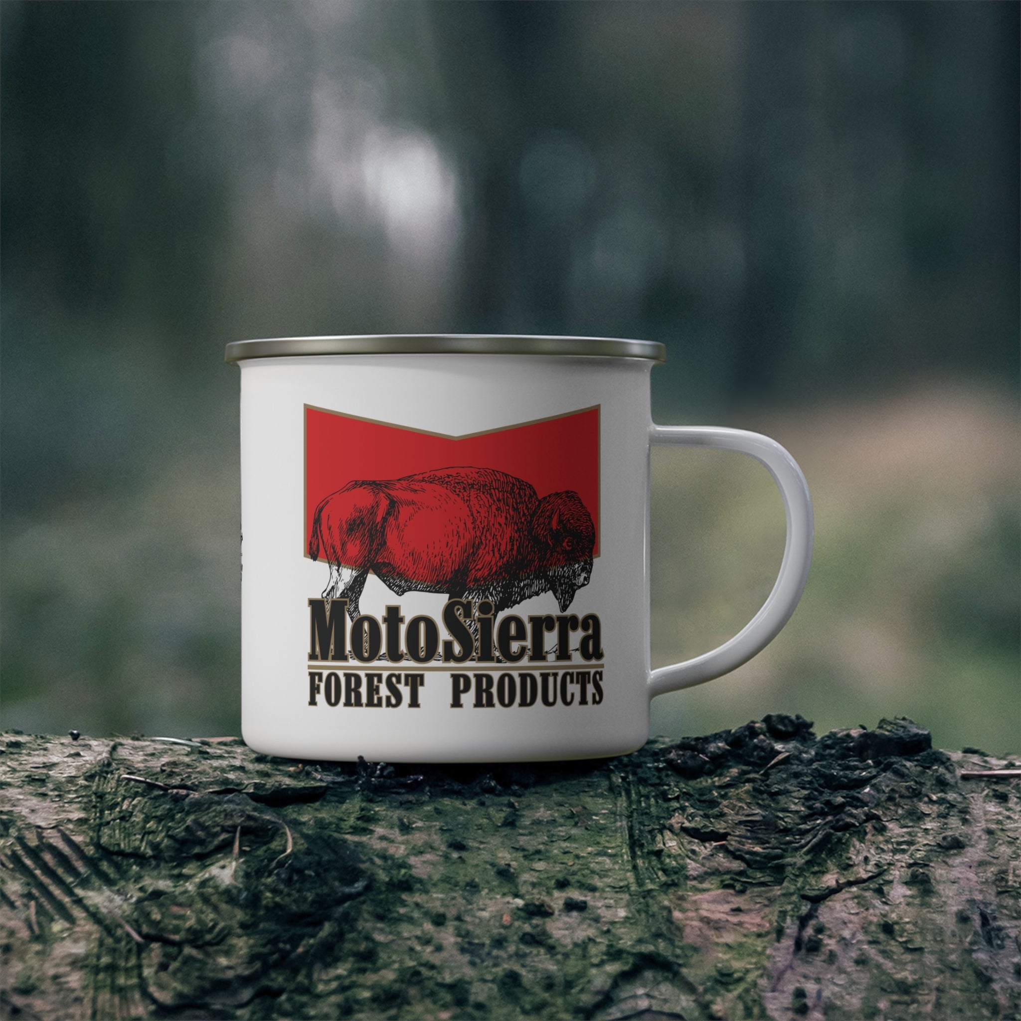 MotoSierra Buffalo Enamel Camping Mug