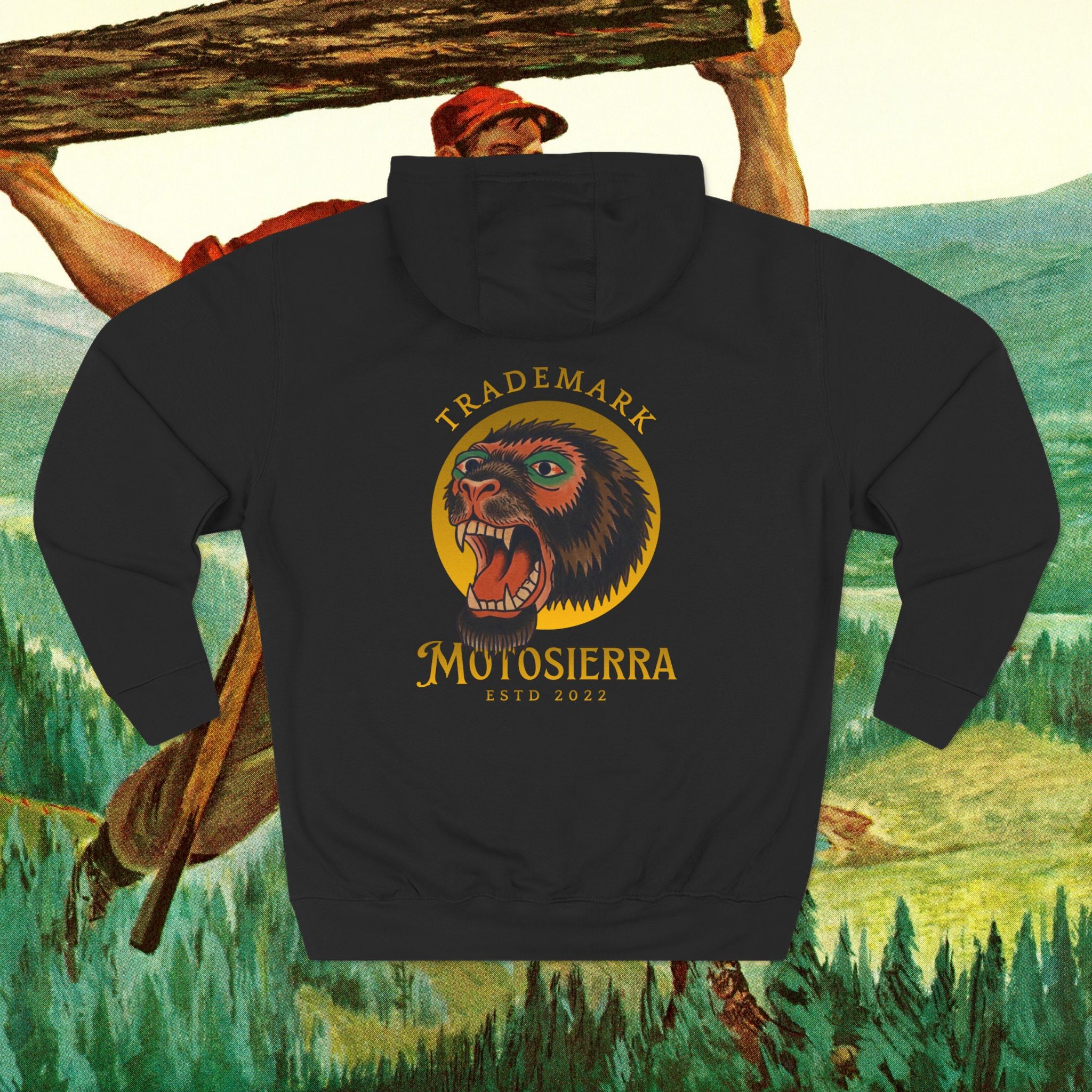 Sasquatch Three-Panel Fleece Hoodie