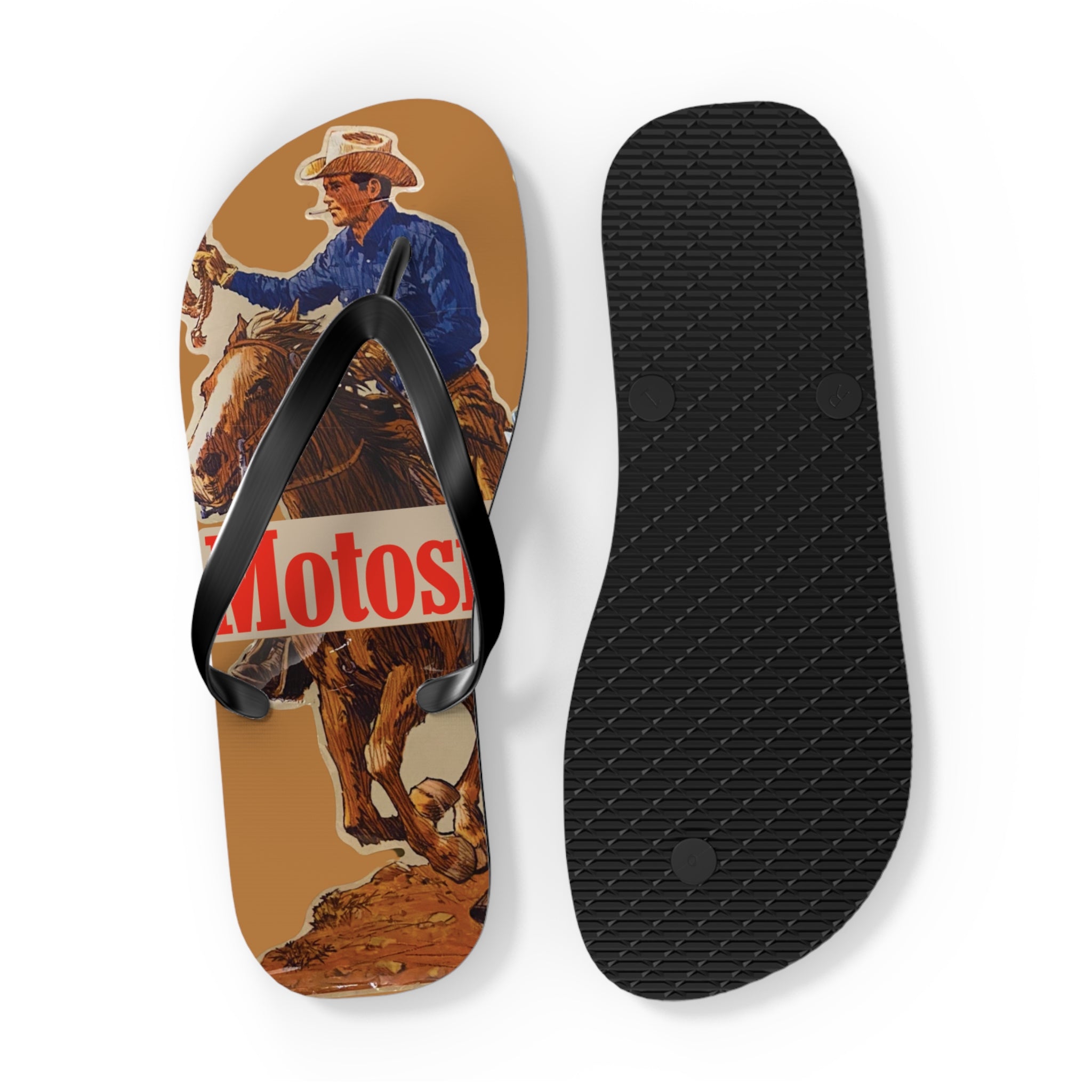 Moto Man Red Bag Flops