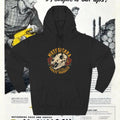 Distressed Bear Skull Three-Panel Fleece Hoodie