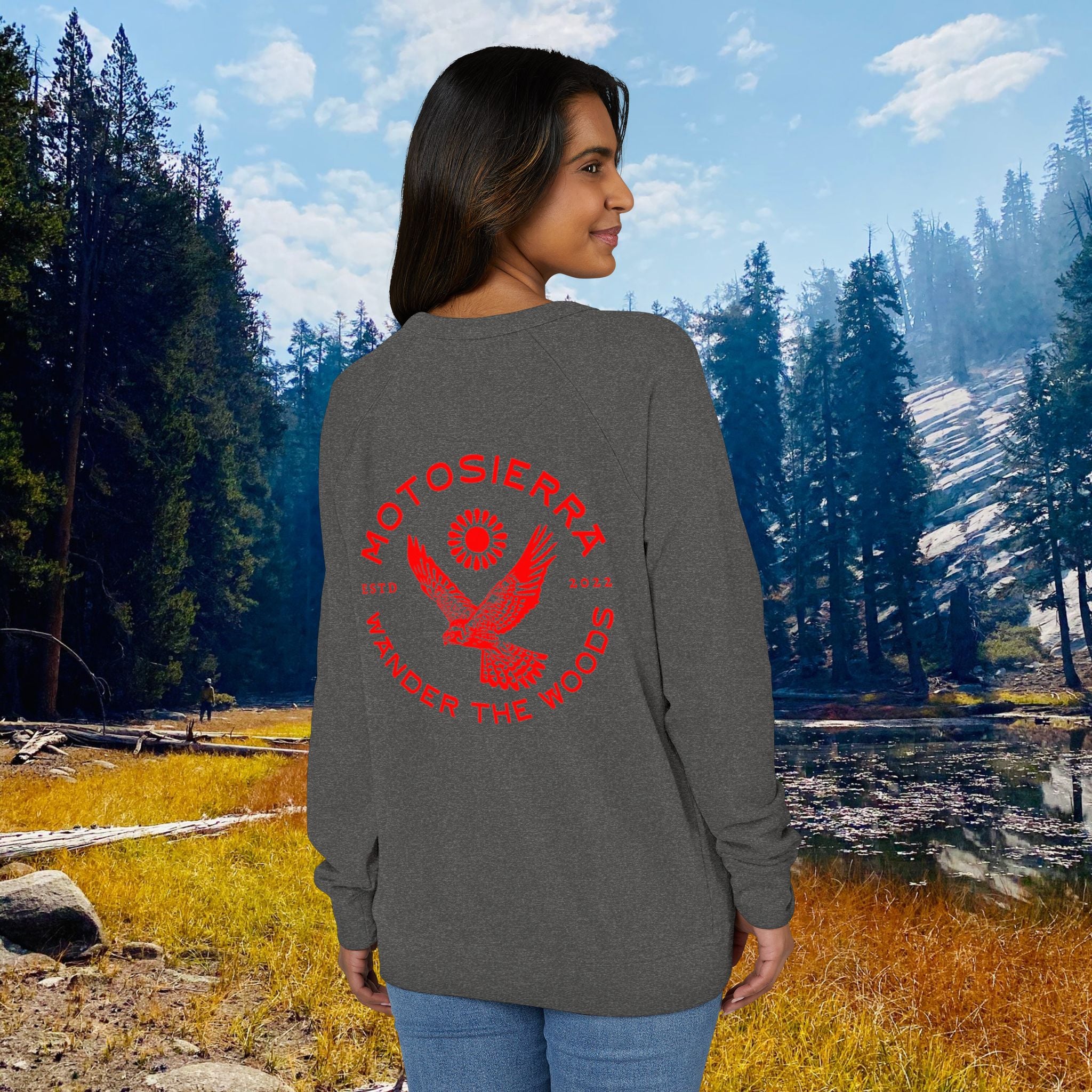 Offset Kestrel Logo Unisex French Terry Raglan Crewneck