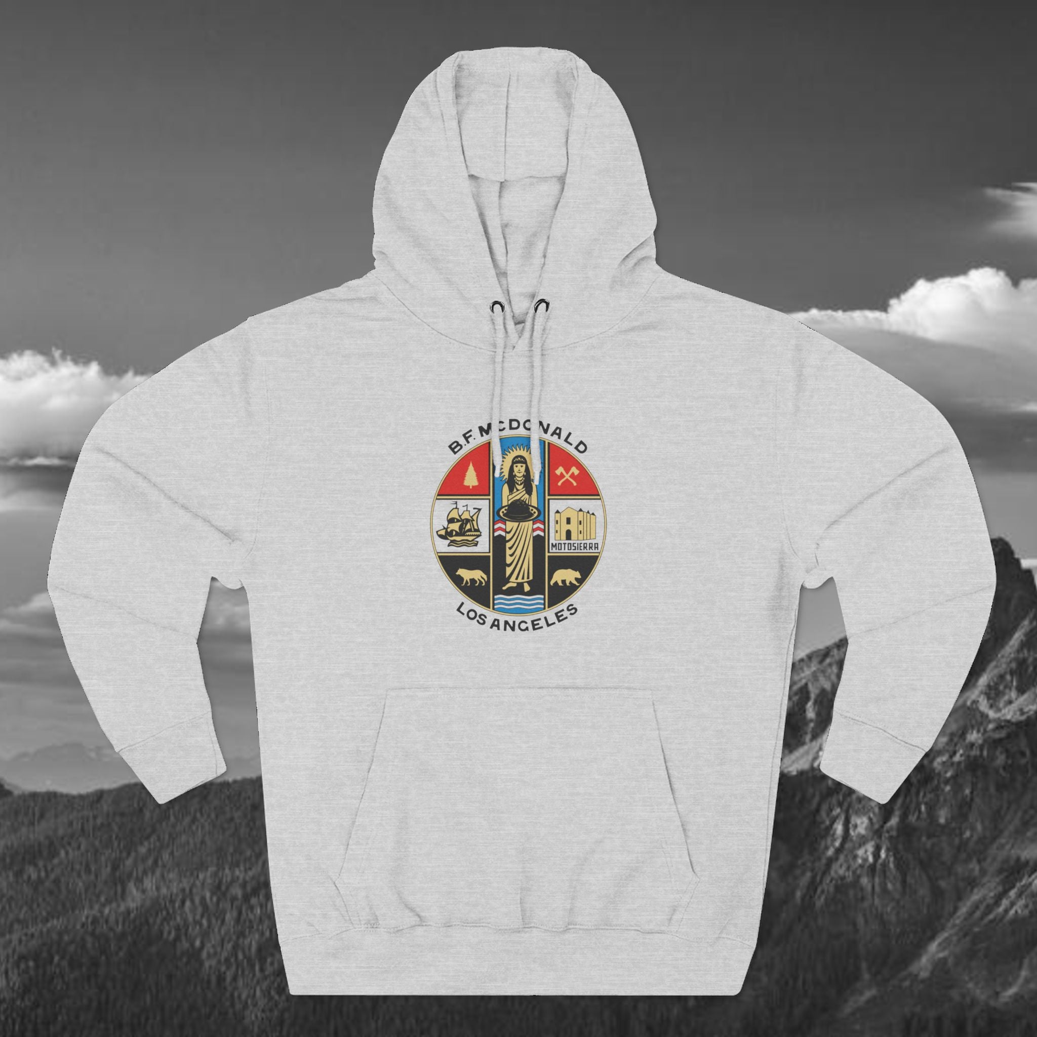 The Aluminum, B.F. Mac Three-Panel Fleece Hoodie