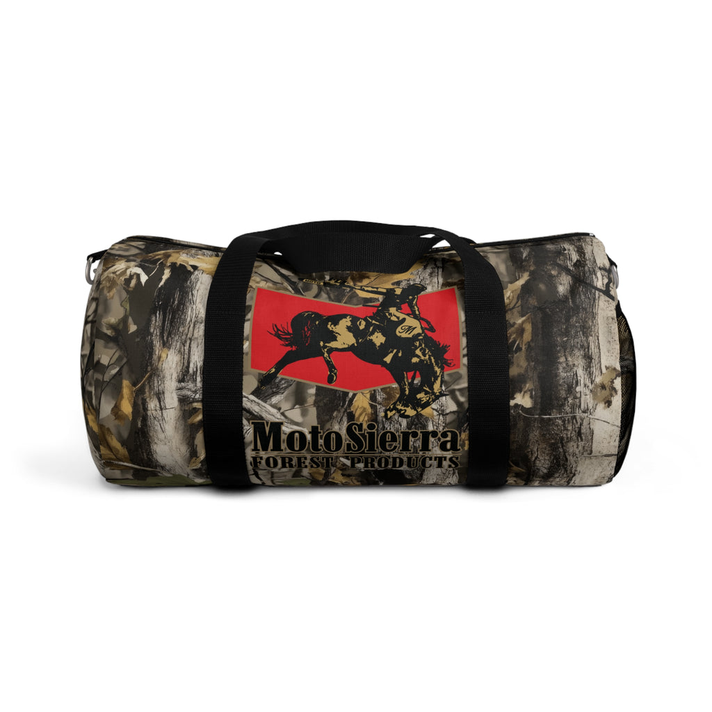 Tree Camo Kestrel Logo Motosierra Adventure Duffel Bag - Perfect for Gym, Travel, Outdoor Activities, Weekend Getaway, Gifts