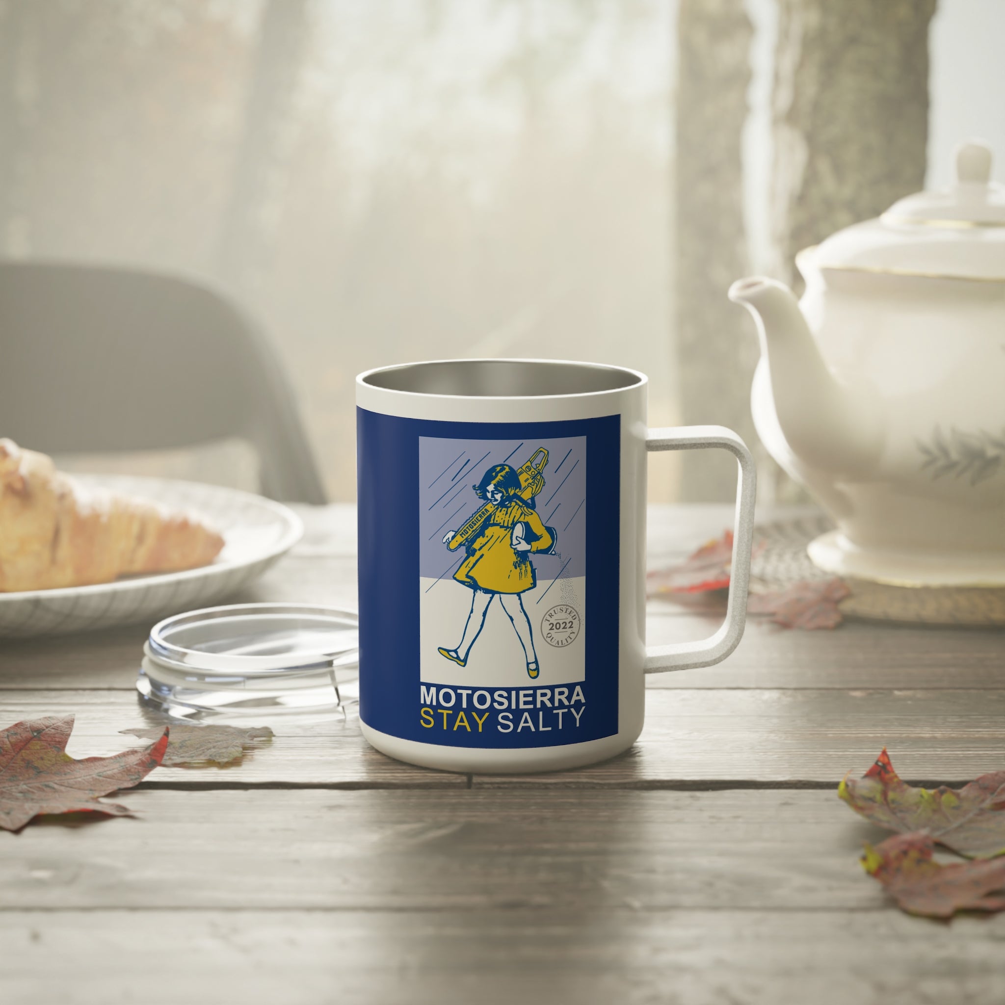 STAY SALTY Insulated Travel Mug, Camping Coffee Cup