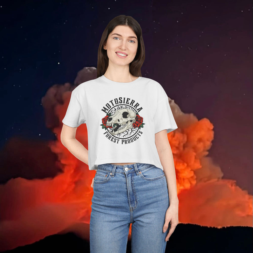 Bear Skull Women's Crop Tee