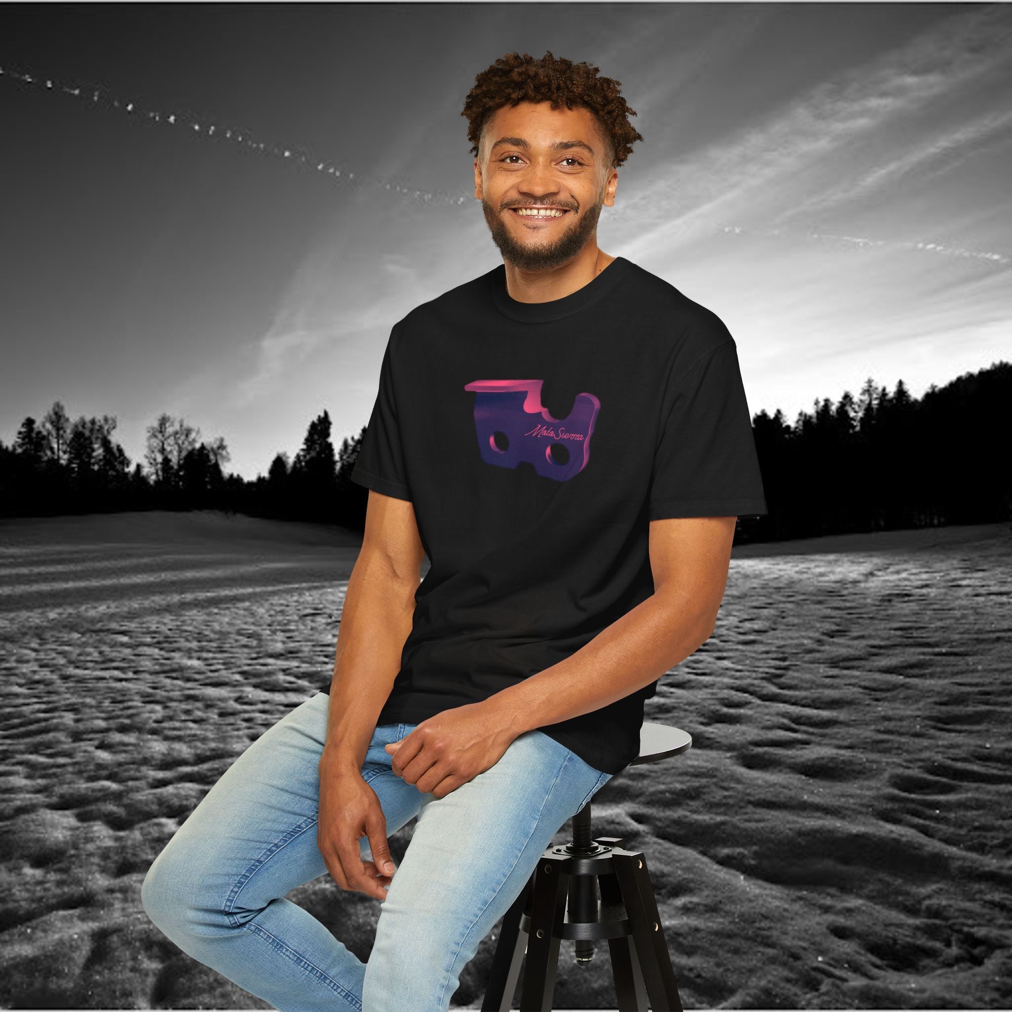 Cutter Garment-Dyed T-Shirt with Artistic Print, Casual Wear, Unique Gift, Streetwear, Graphic Tee, All-Occasion Style