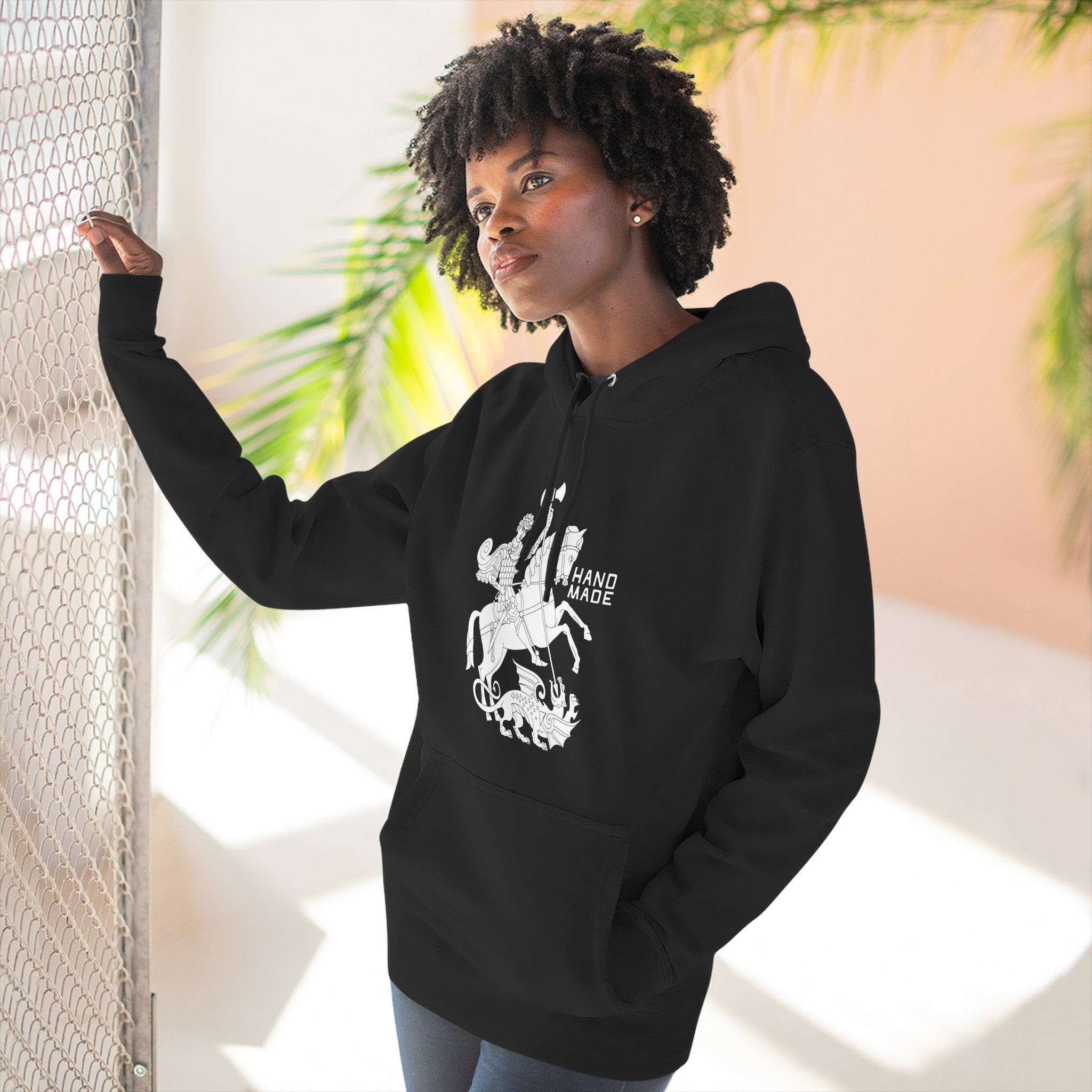 Vintage Axe Label Three-Panel Fleece Hoodie