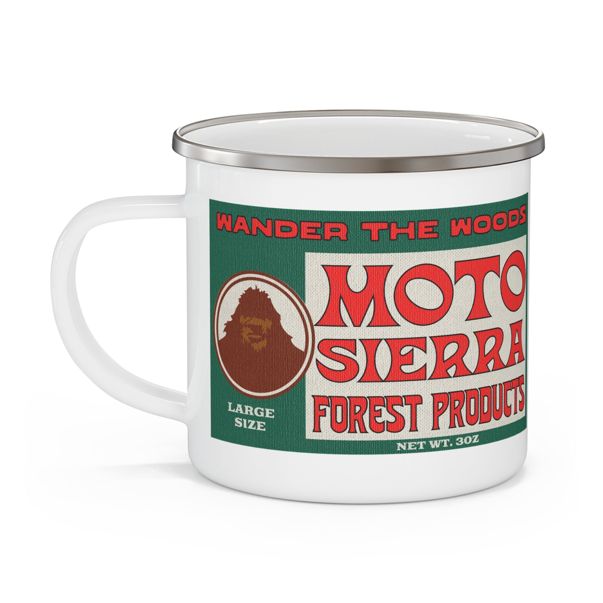 Squatch Enamel Camping Mug