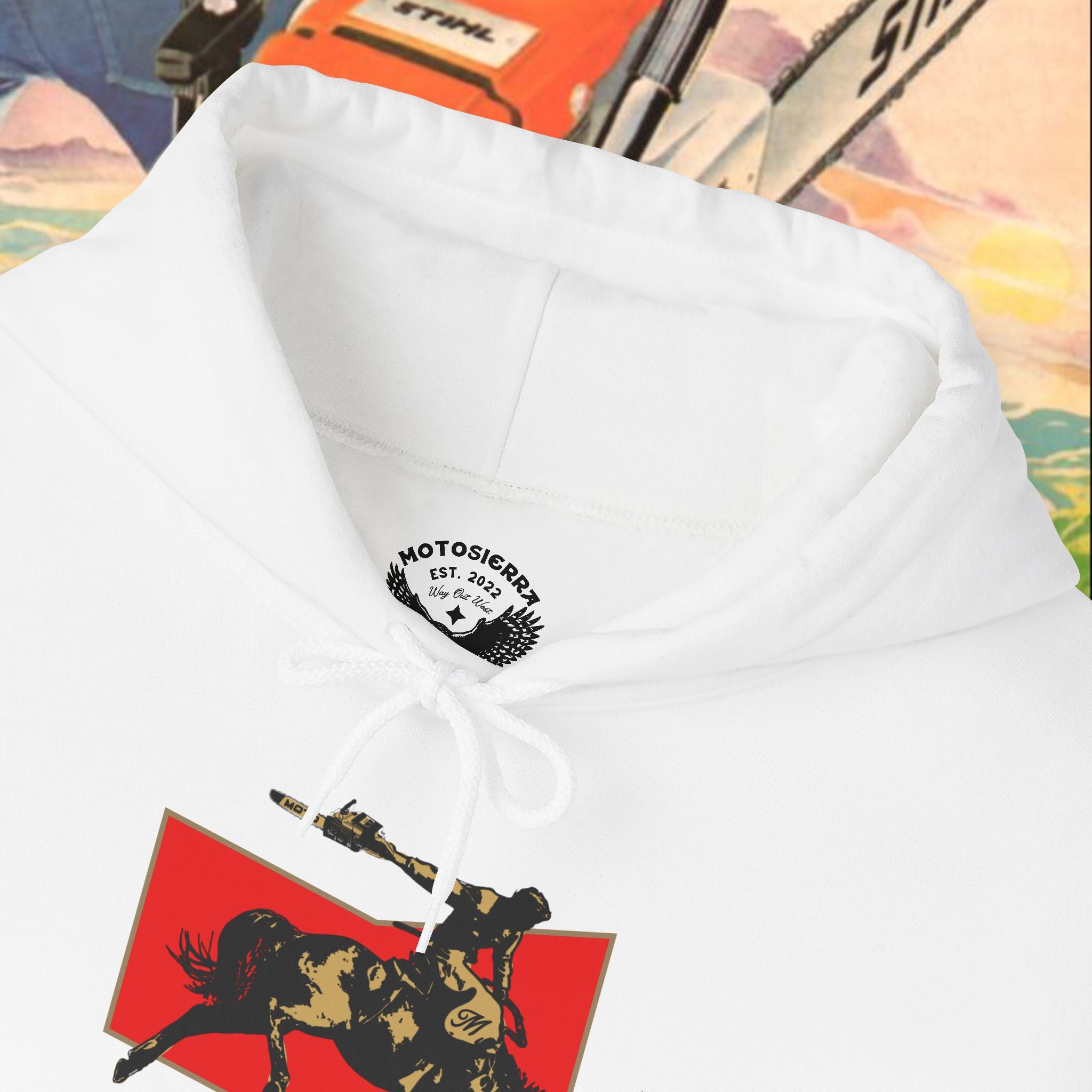 EUROPE ONLY Chevron Cowboy Logo Unisex Heavy Blend™ Hooded Sweatshirt