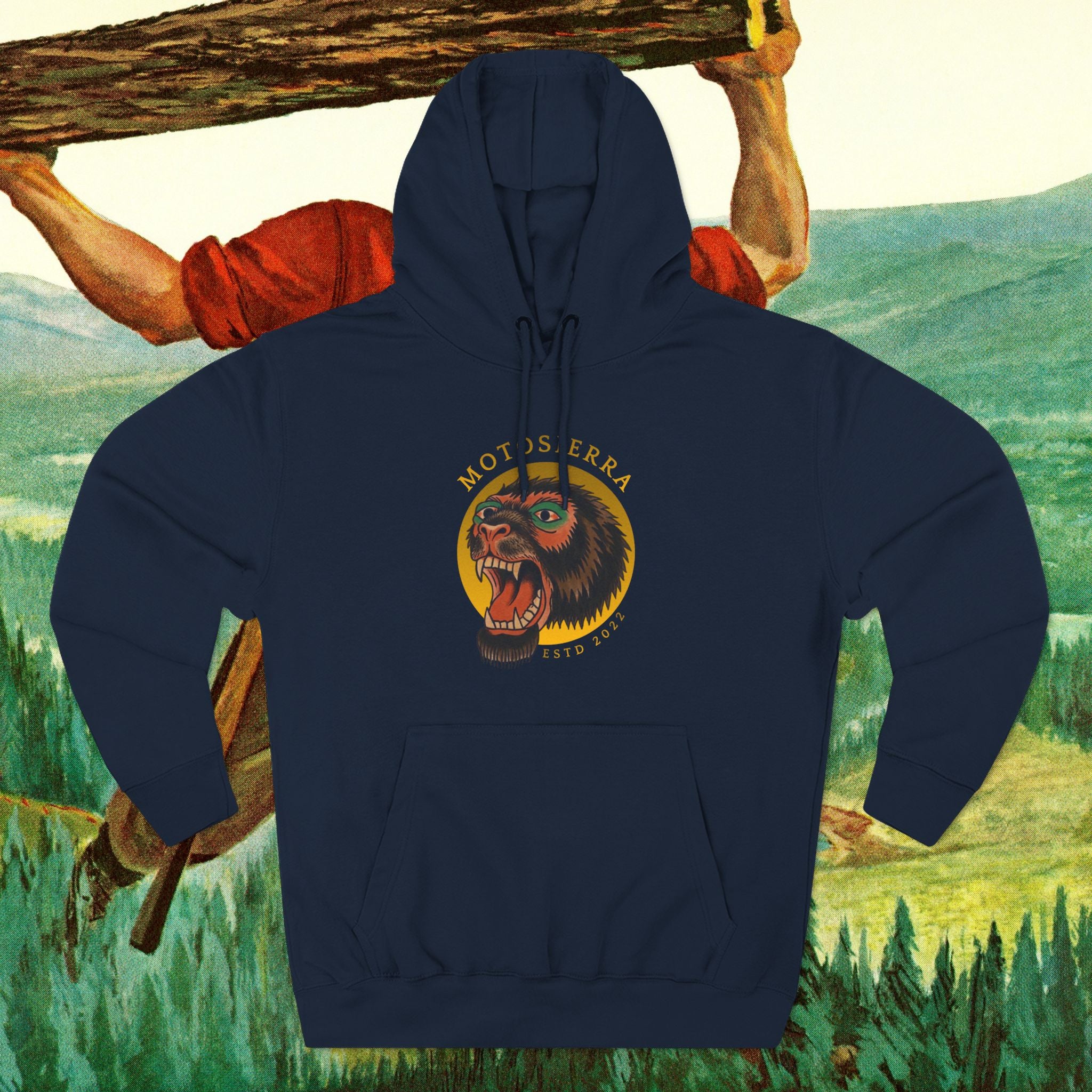 Sasquatch Three-Panel Fleece Hoodie