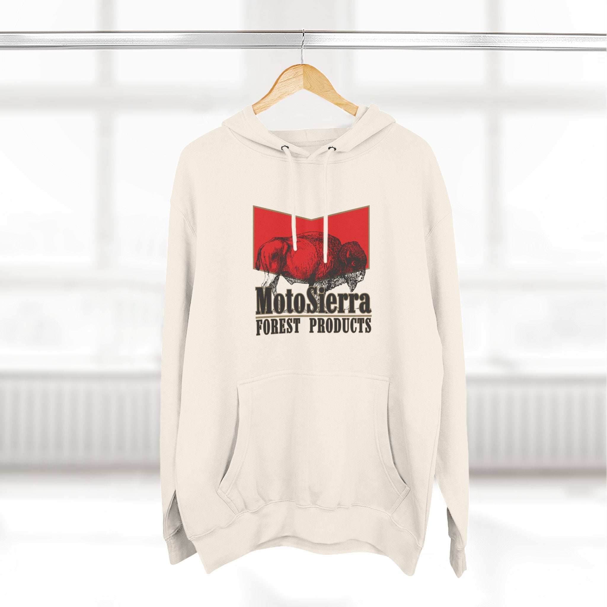 Red Tab Buffalo Three-Panel Fleece Hoodie