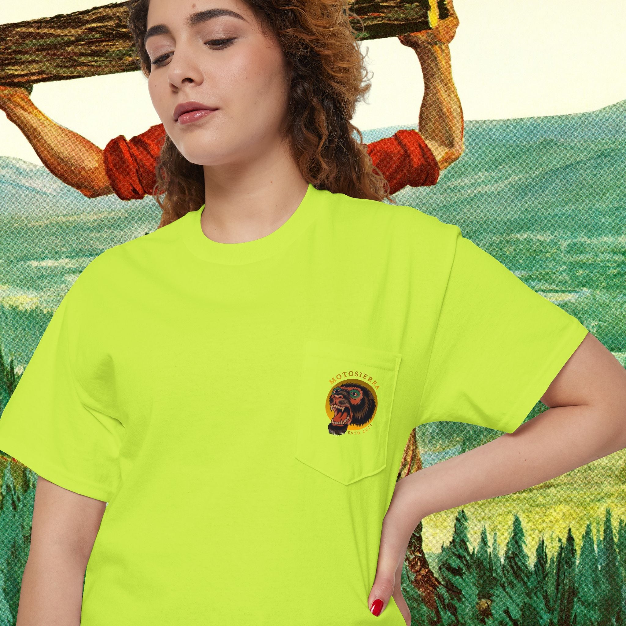 Sasquatch Unisex Heavy Cotton Pocket Tee