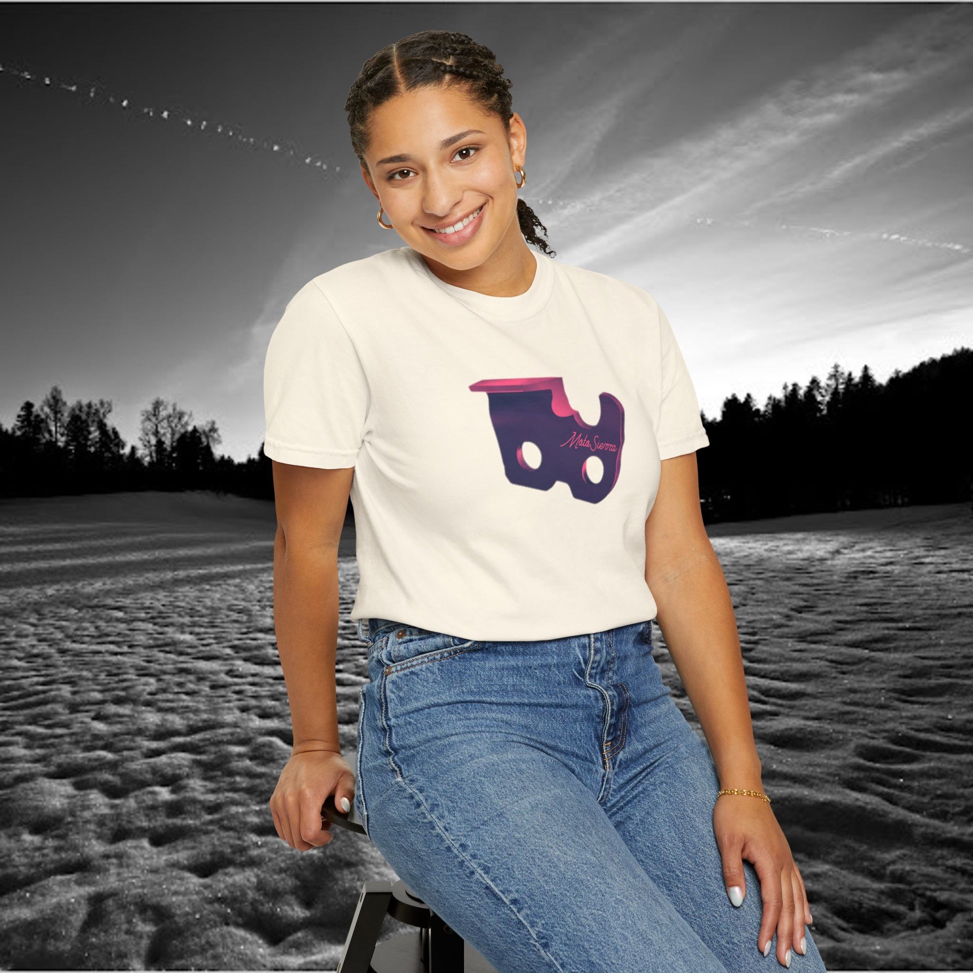 Cutter Garment-Dyed T-Shirt with Artistic Print, Casual Wear, Unique Gift, Streetwear, Graphic Tee, All-Occasion Style