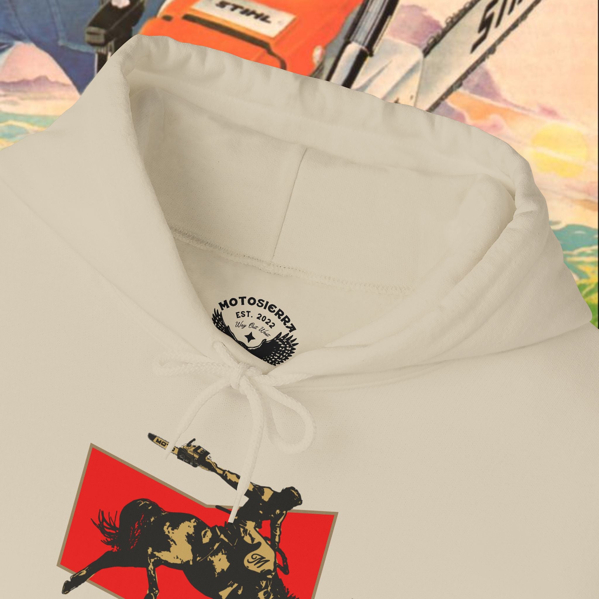 EUROPE ONLY Chevron Cowboy Logo Unisex Heavy Blend™ Hooded Sweatshirt