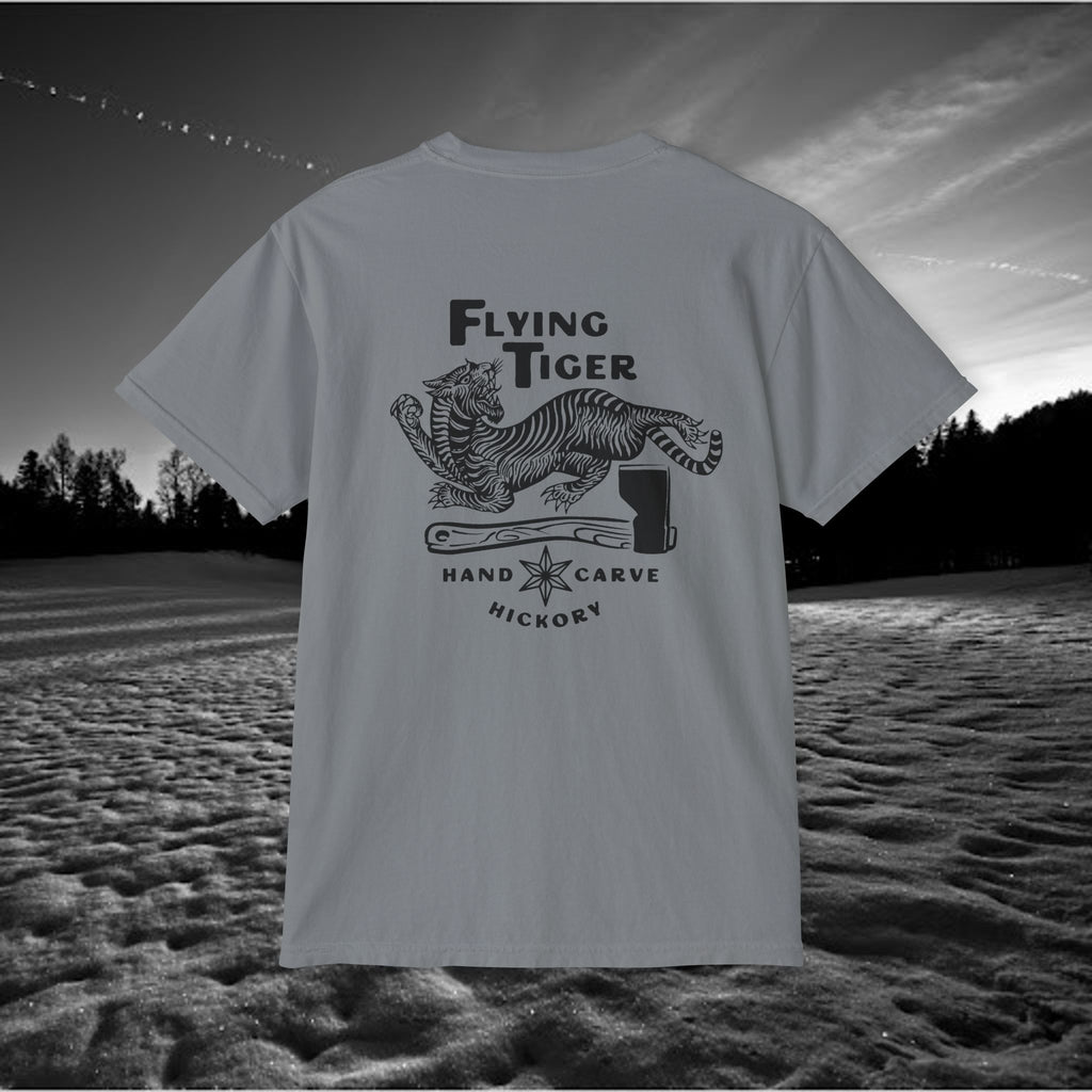 Flying Tiger Axe Handles Unisex Garment-Dyed Pocket T-Shirt