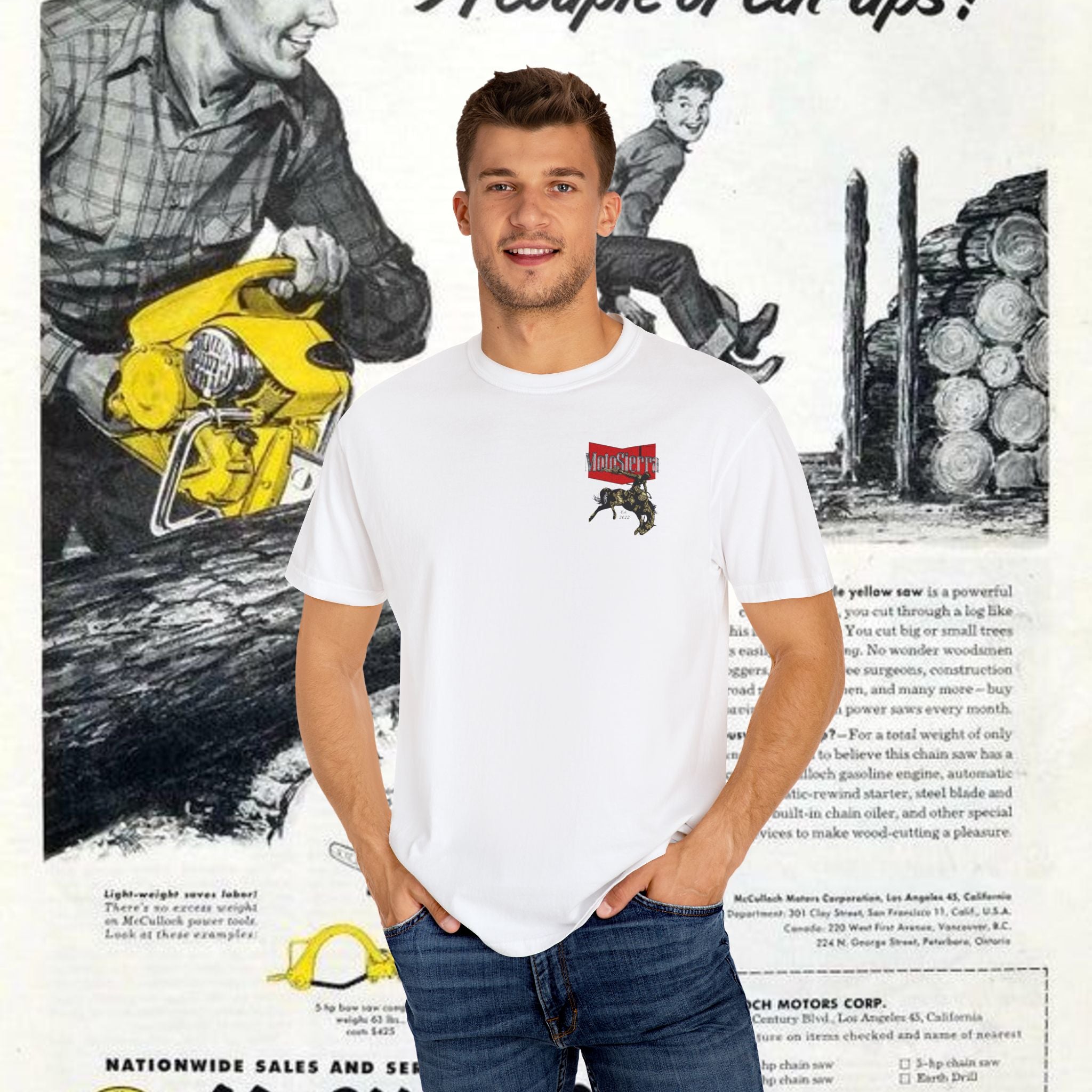 Warped Logo Unisex Garment-Dyed T-shirt