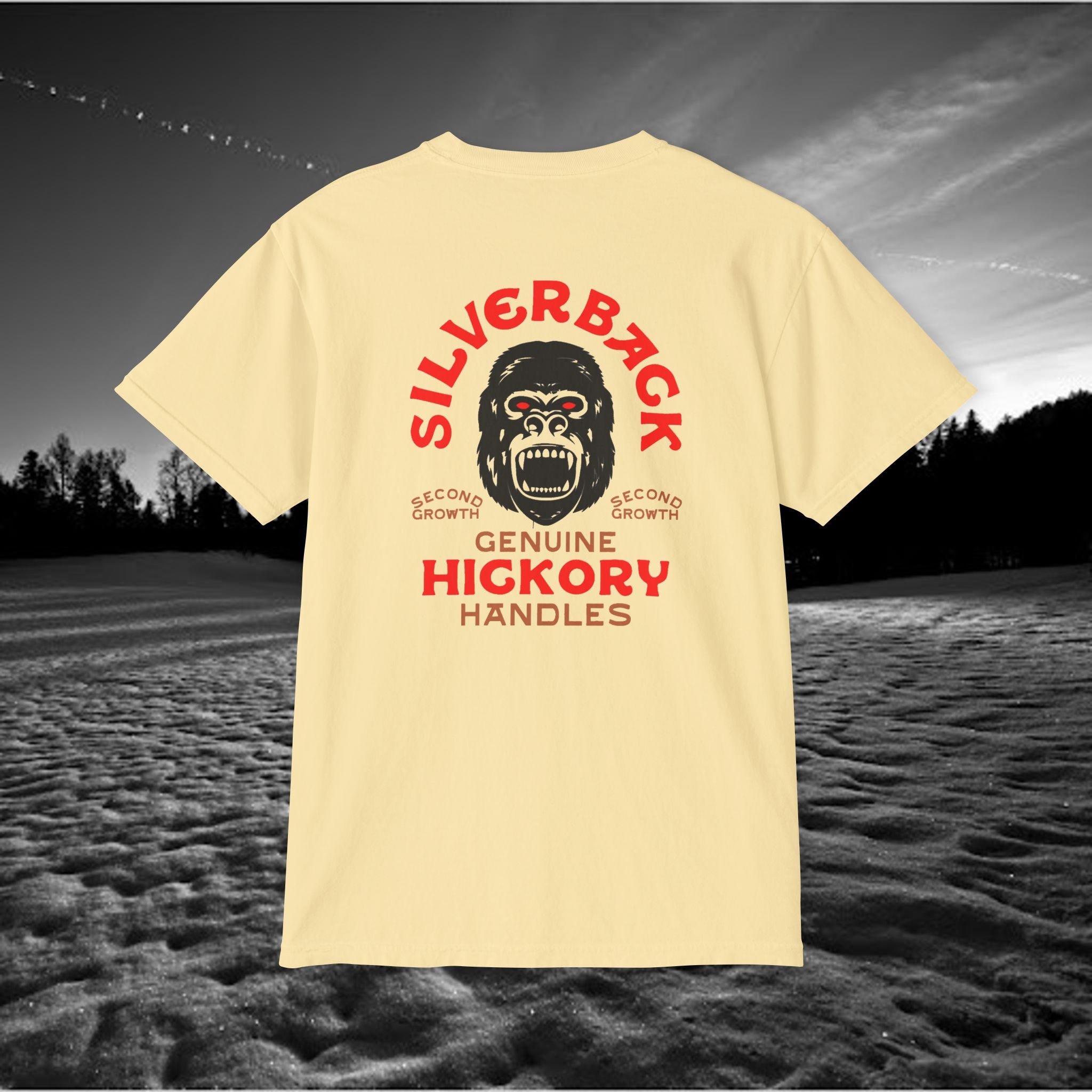 Silverback Axe Handles Unisex Pocket T-Shirt - Premium Garment-Dyed Tee