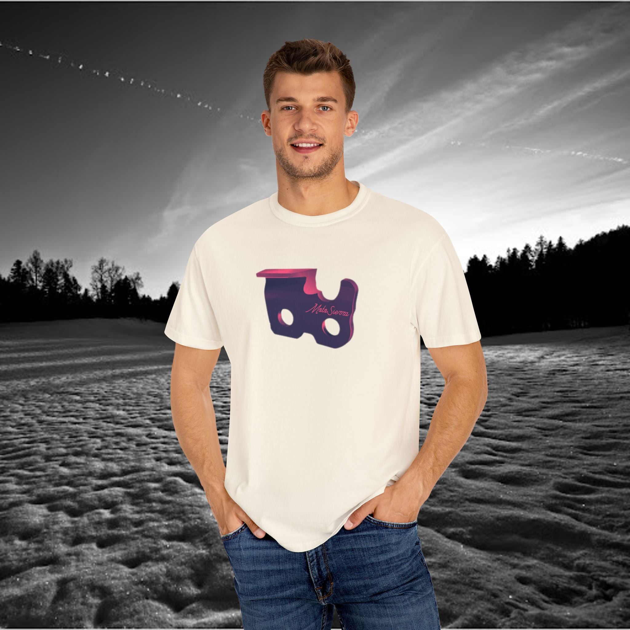 Cutter Garment-Dyed T-Shirt with Artistic Print, Casual Wear, Unique Gift, Streetwear, Graphic Tee, All-Occasion Style