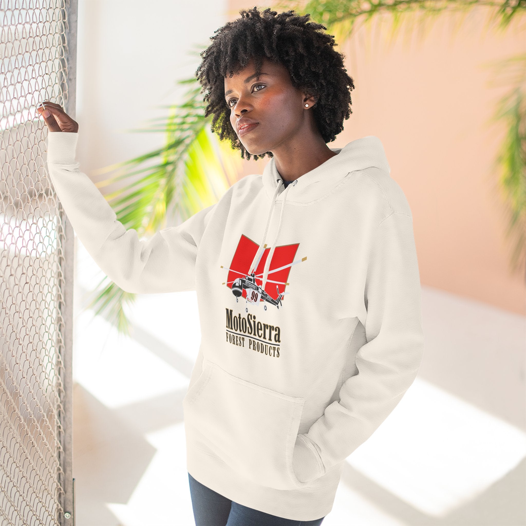 Crane Three-Panel Fleece Hoodie