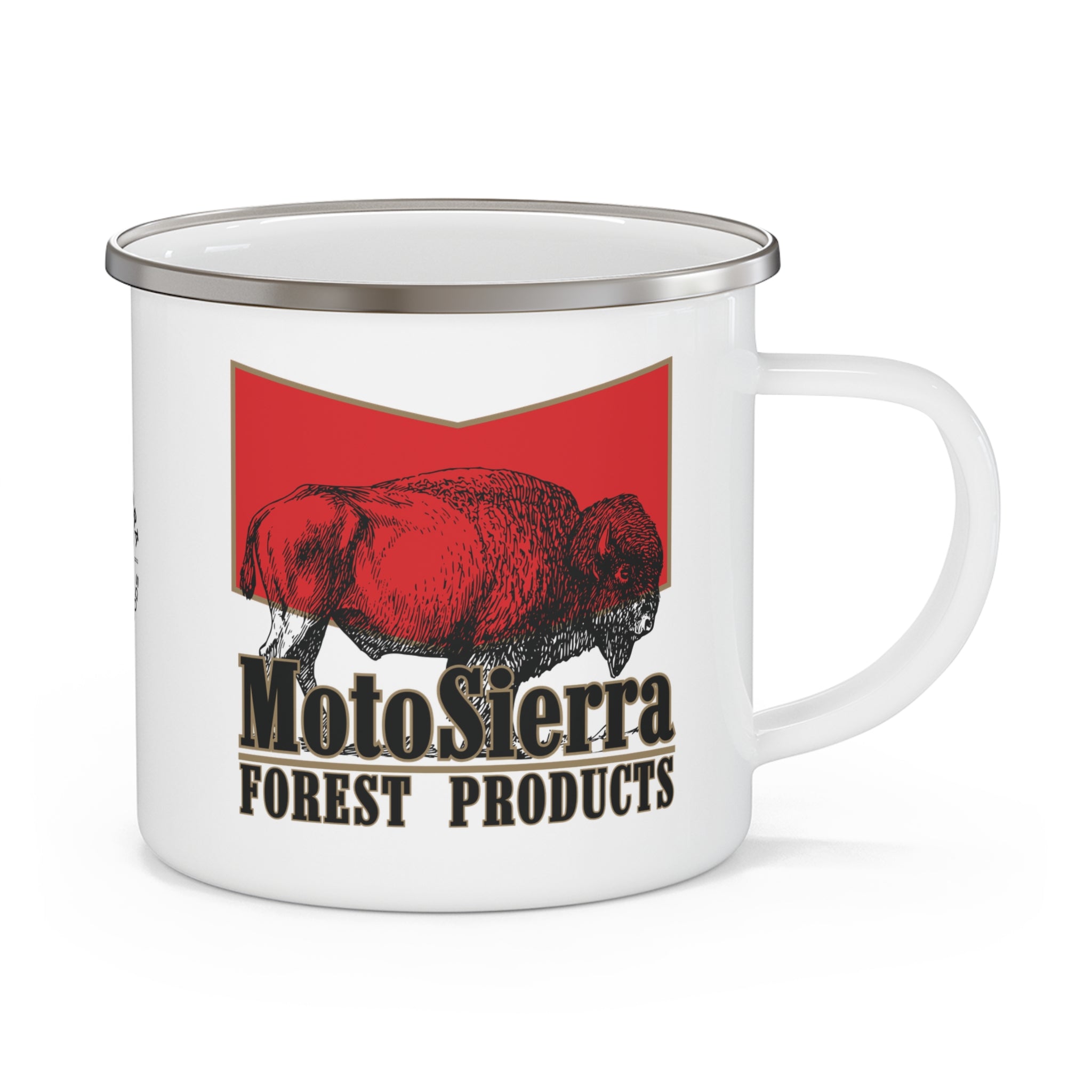 MotoSierra Buffalo Enamel Camping Mug