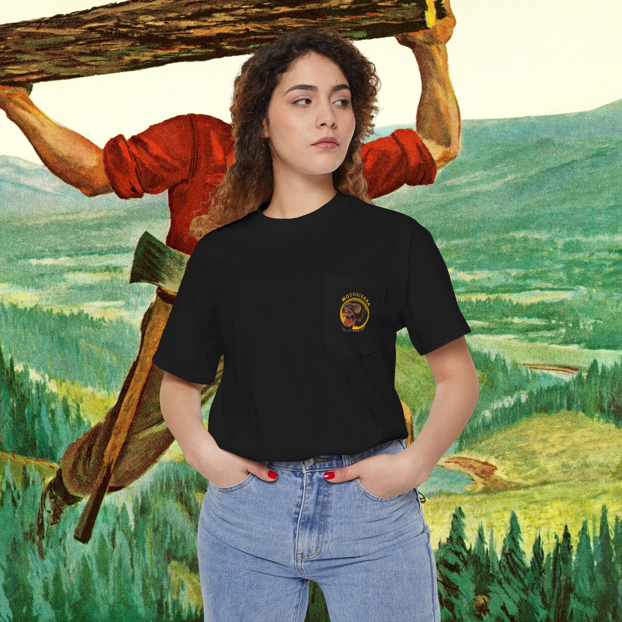 Sasquatch Unisex Heavy Cotton Pocket Tee