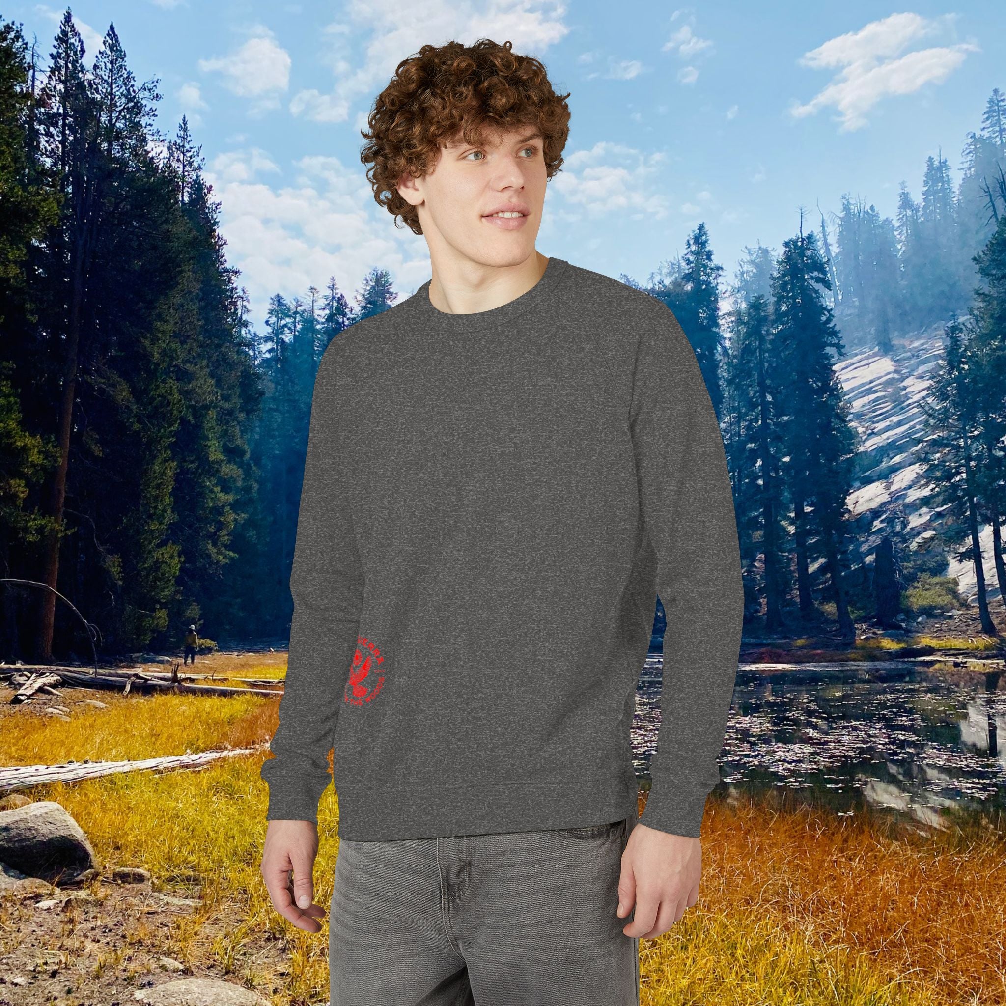 Offset Kestrel Logo Unisex French Terry Raglan Crewneck