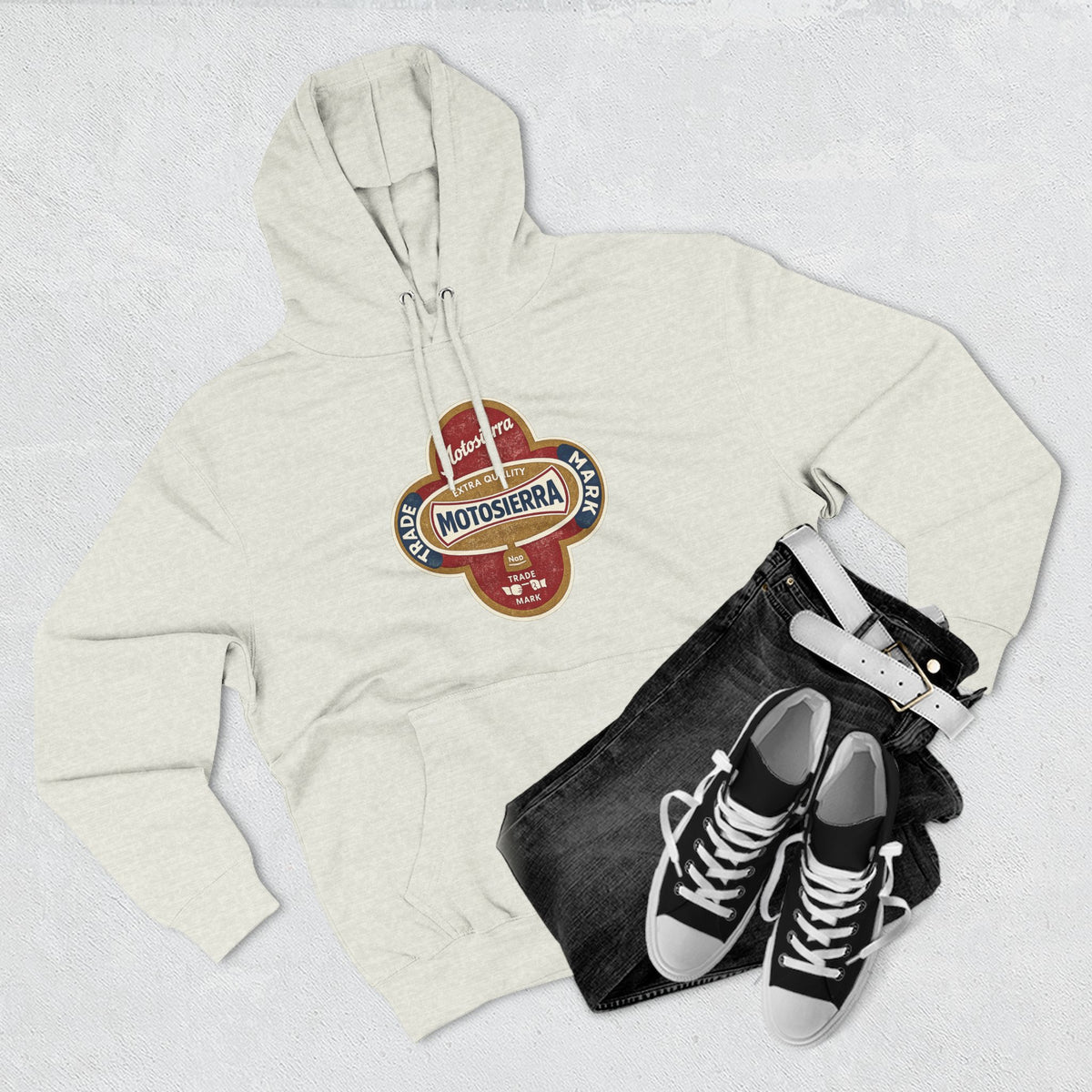 Vintage Three-Panel Fleece Hoodie