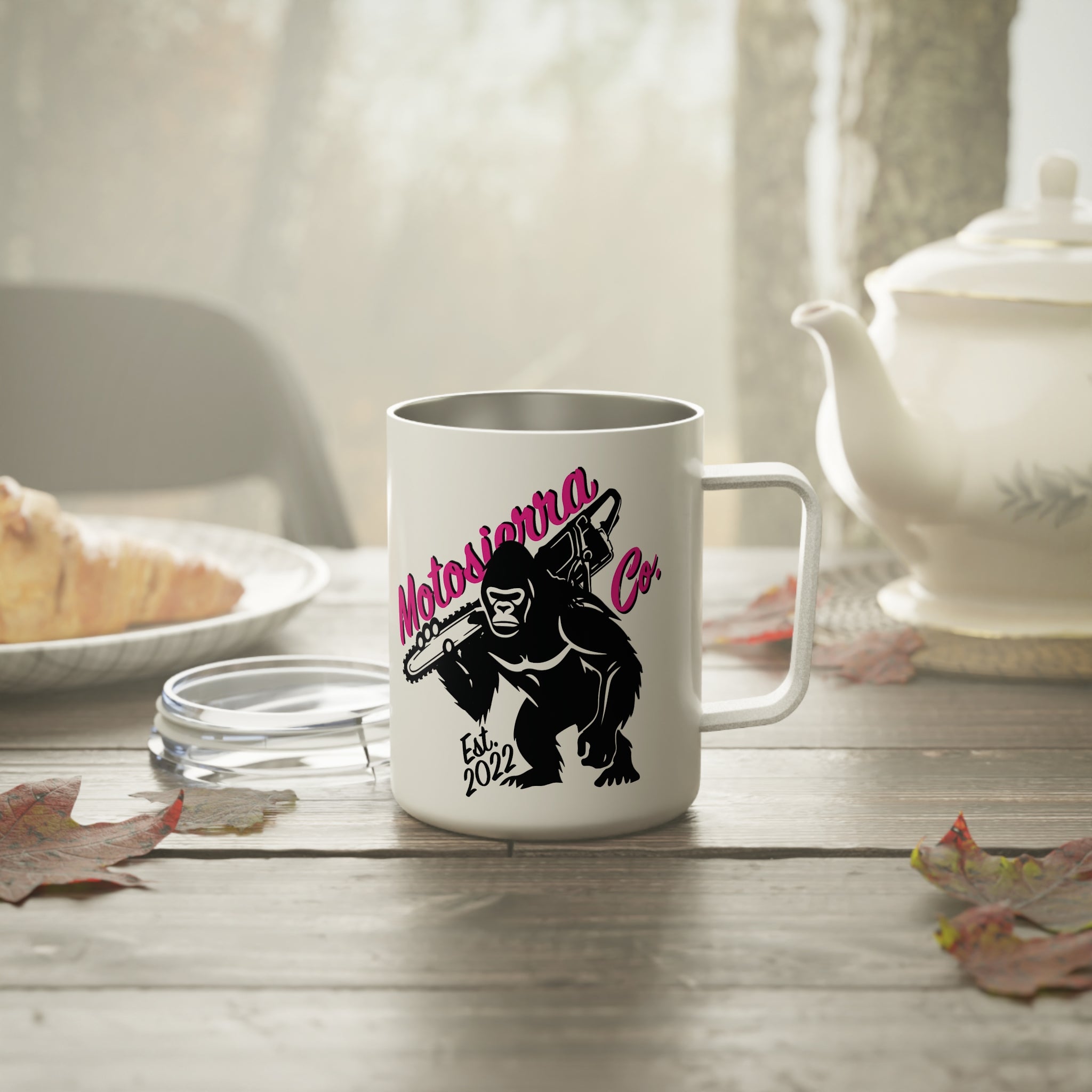 Gorilla Insulated Coffee Mug, Perfect for Outdoor Enthusiasts, Travel Mug, Gift for Him, Camping Coffee Cup, Adventure Drinkware