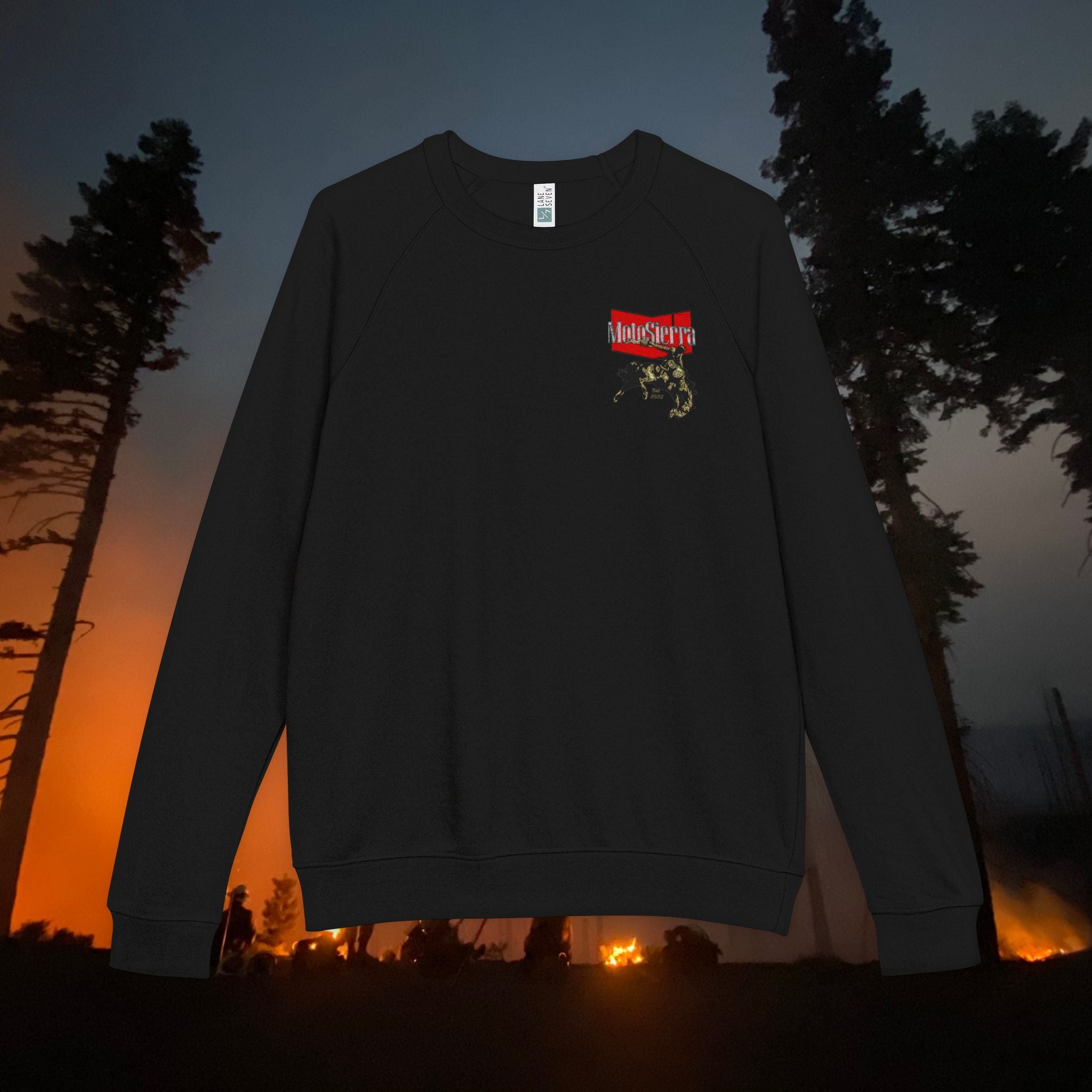 Warped Logo Unisex French Terry Raglan Crewneck