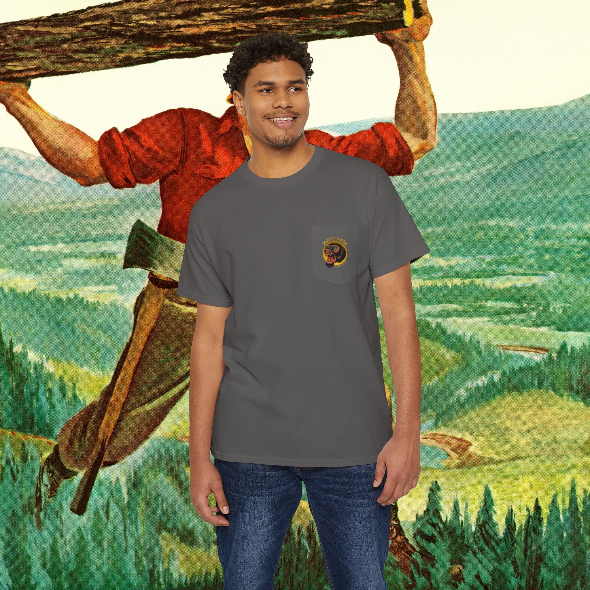 Sasquatch Unisex Heavy Cotton Pocket Tee