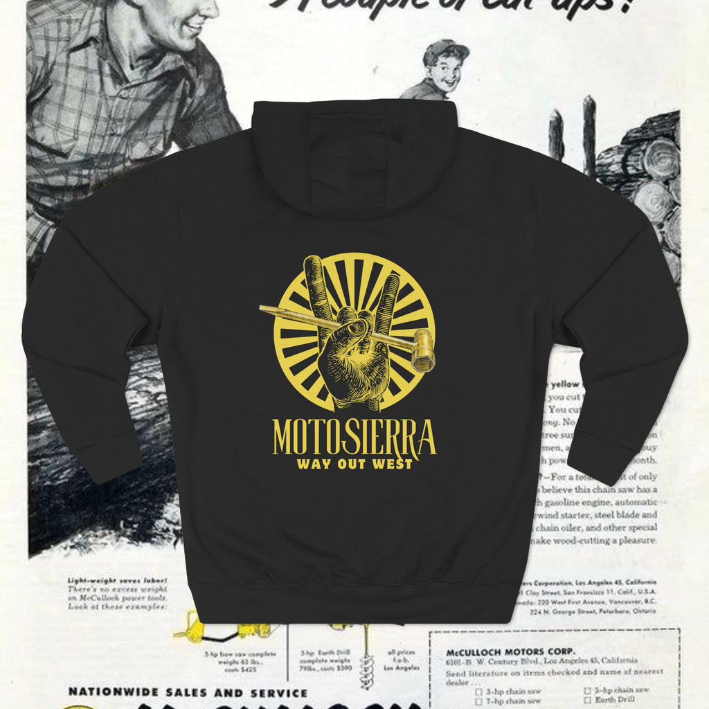 Horns Three-Panel Fleece Hoodie